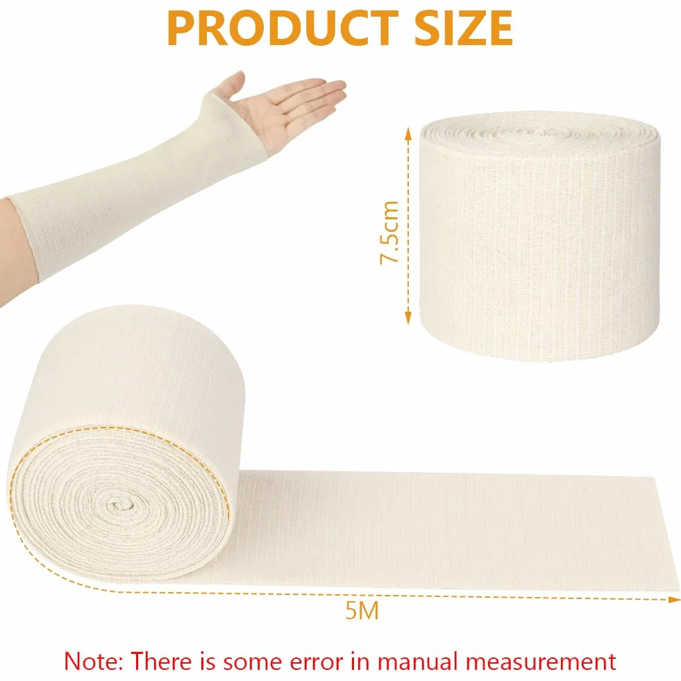 Flintronic Vendaje Elástico de Compresión Tubular 7.5 cm x 5 M