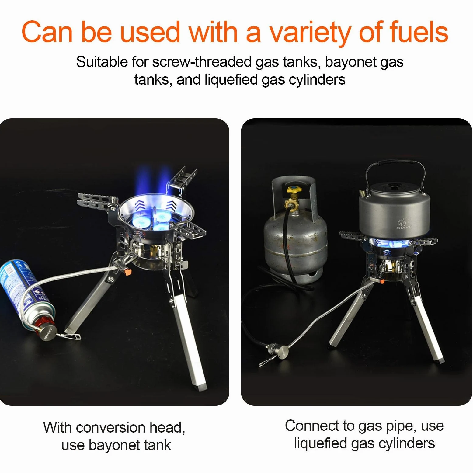 - Hornillo de camping - Quemador de cocina de alto rendimiento de 6800 W con encendido piezoeléctrico y bolsa de transporte - Hornillo portátil de camping con ajuste de potencia de fuego multinivel | con encendido piezoeléctrico y bolsa de transporte - Ho