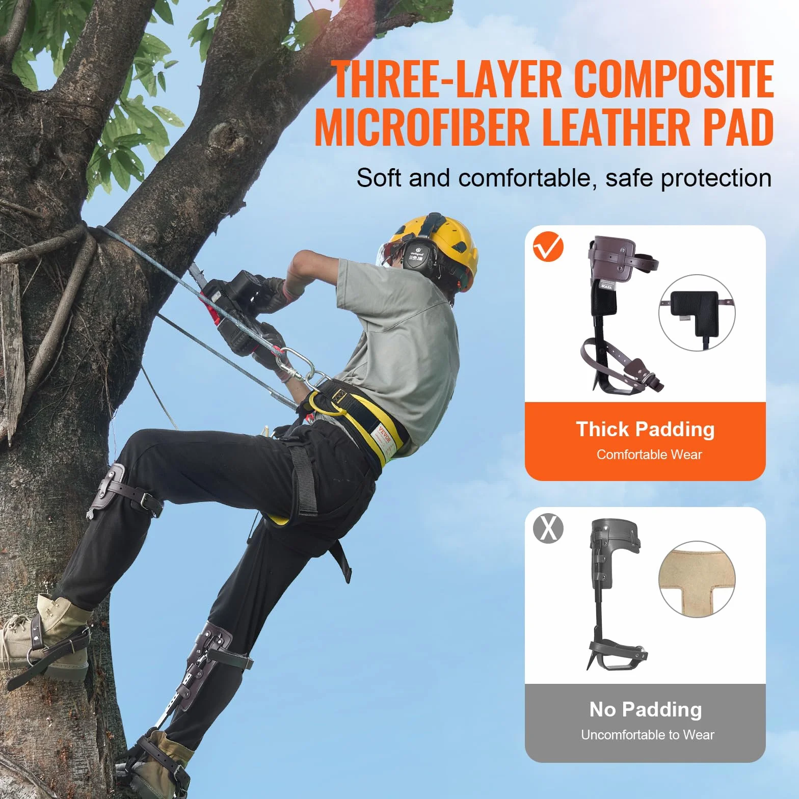 VEVOR Equipo de escalada de árboles para escaladores, caza, recolección de frutas