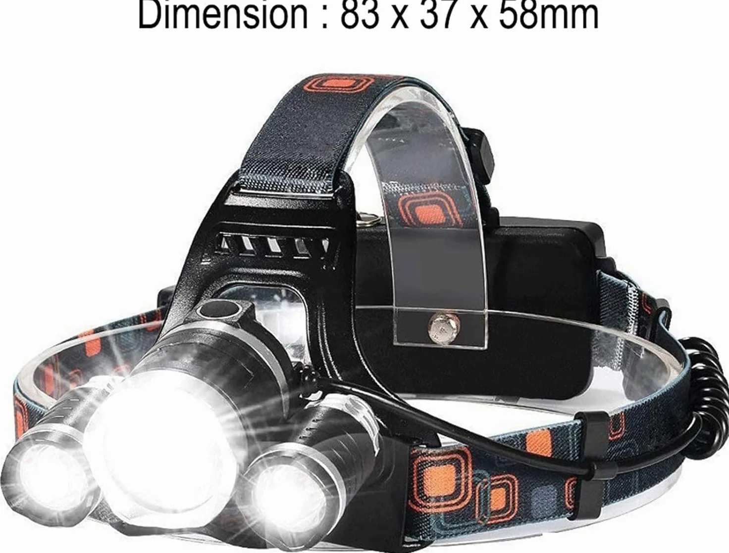 Linterna Frontal LED Recargable, Linterna Frontal superpotente, Recargable por USB, luz Frontal portátil for Trabajo