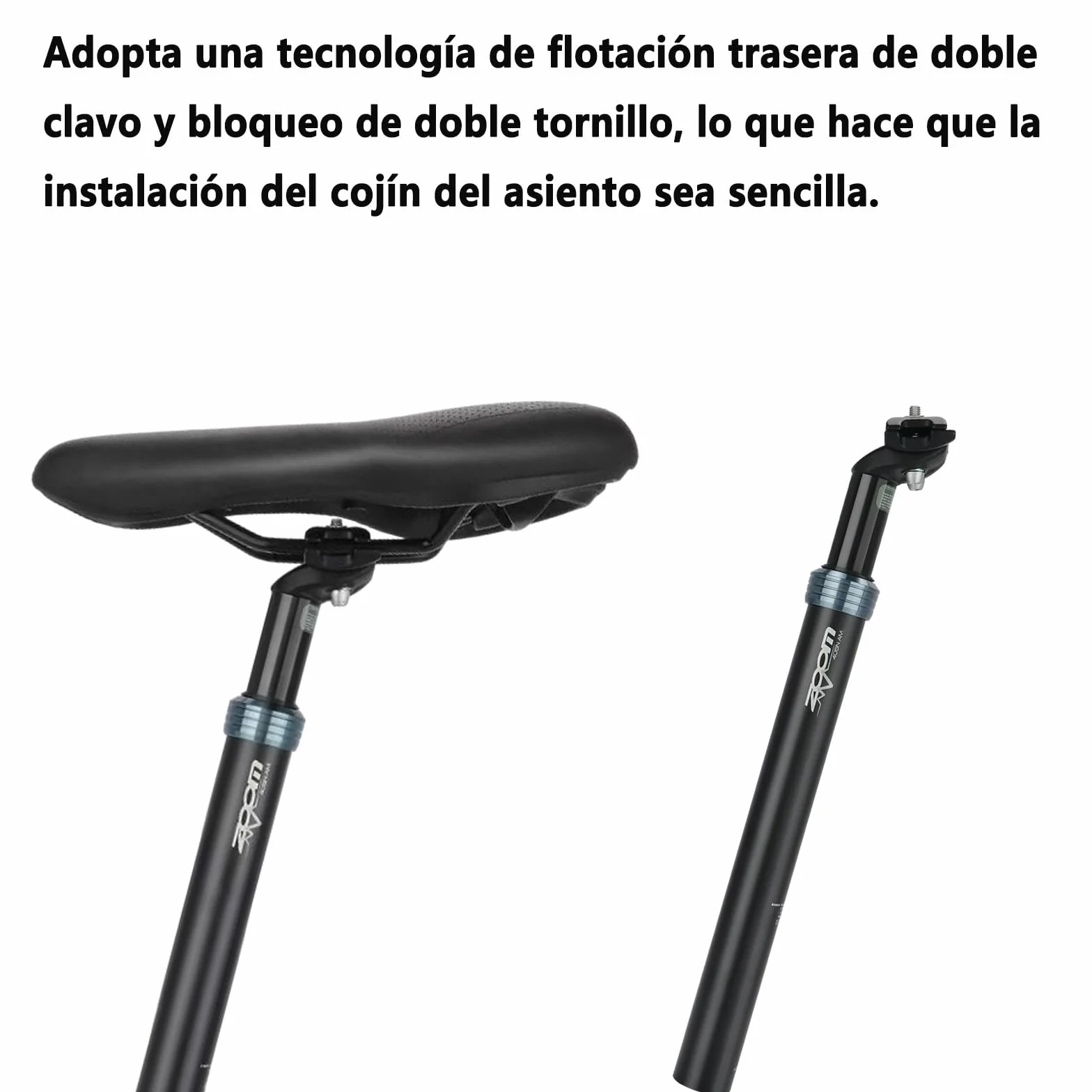 Tija de sillín de Bicicleta con suspensión, tija de sillín con Resorte, diámetro 27,2mm/30,8 mm/30,9mm/31,6 mm,Adecuada para Bicicletas eléctricas, Bicicletas de montaña, Bicicletas urbanas