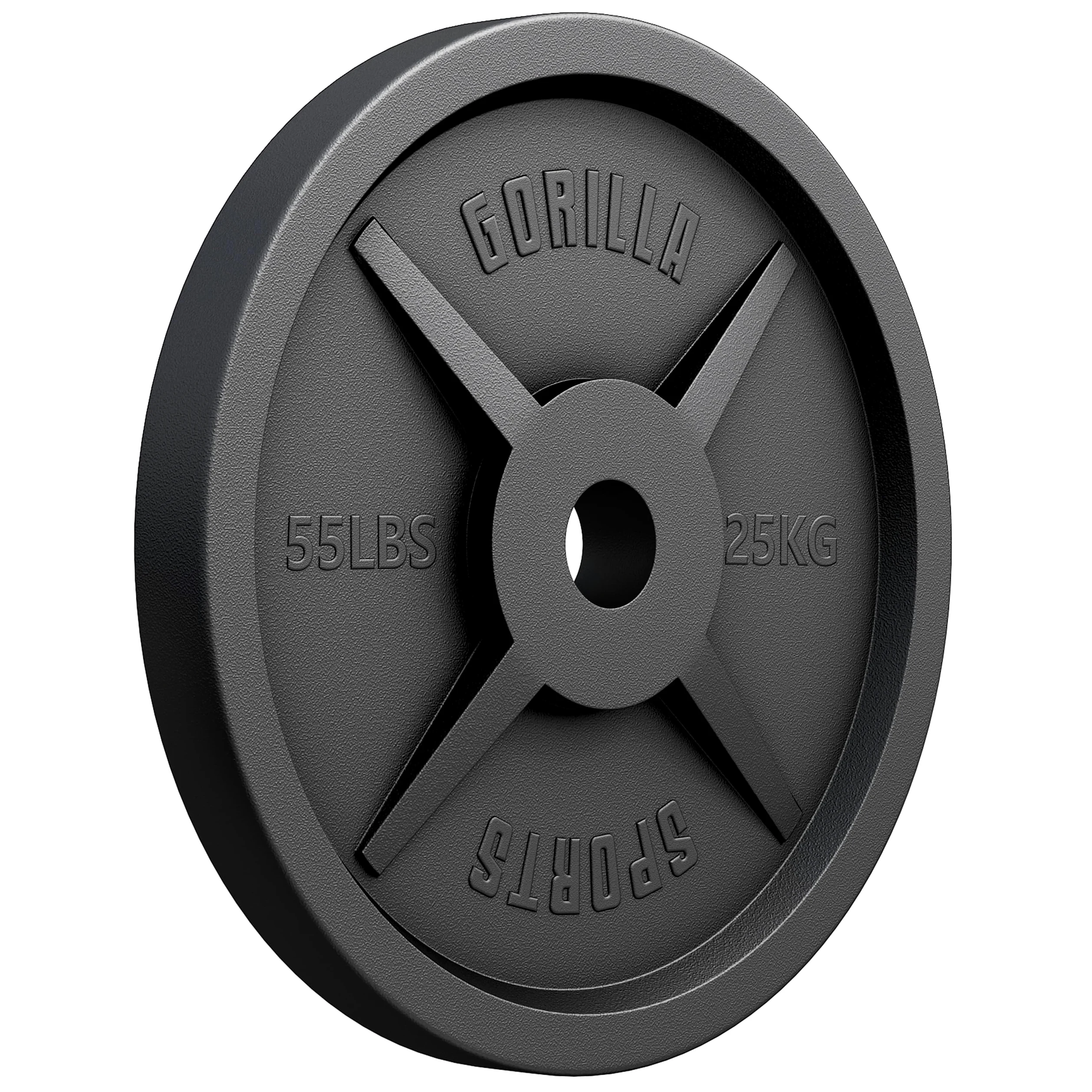 GORILLA SPORTS® Olympia - Discos de pesas (1,25 kg, 2,5 kg, 5 kg, 10 kg, 15 kg, 20 kg, 25 kg, 30 kg, orificio de 50 mm, hierro fundido)