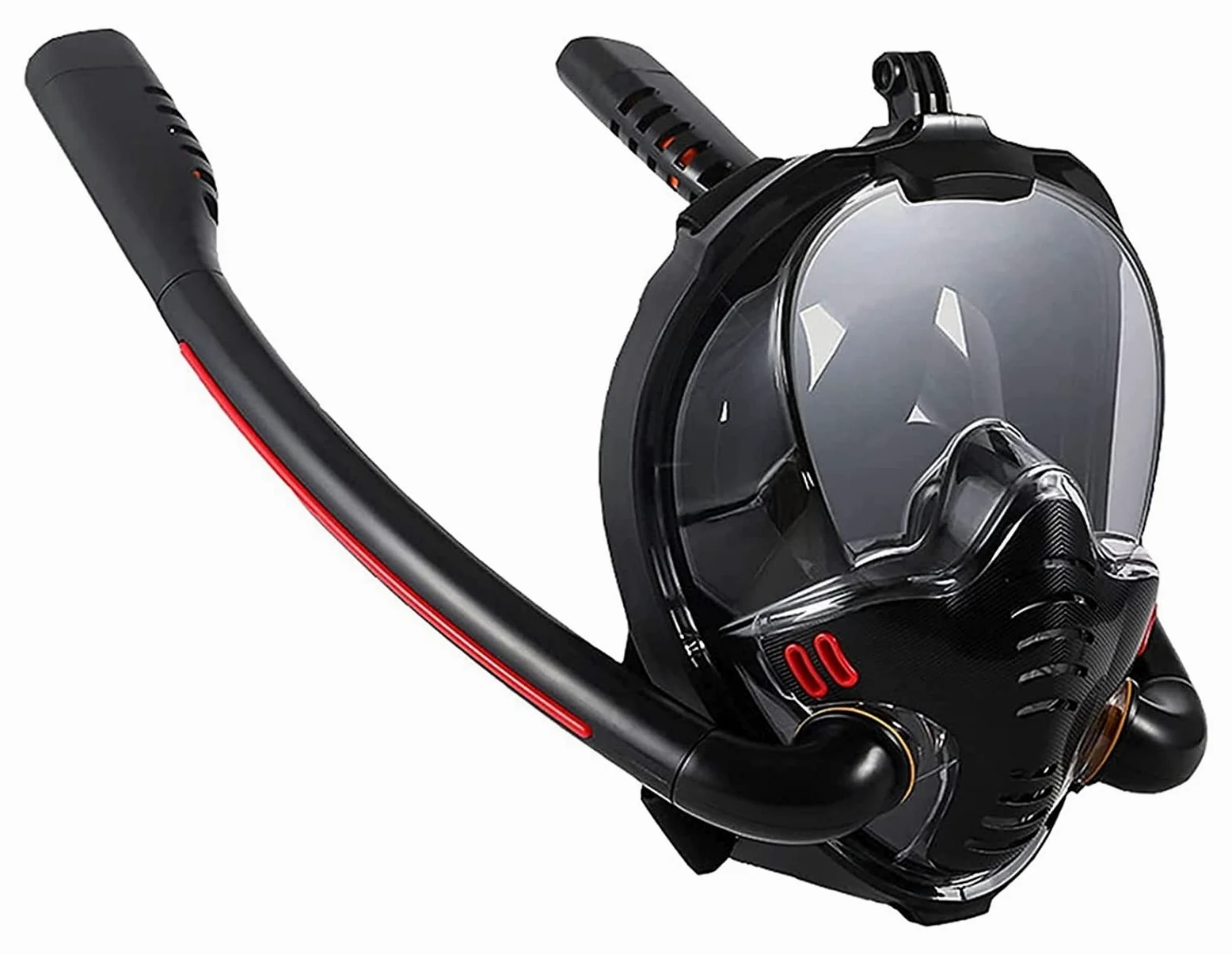Máscara de Snorkel para Adultos, Hombres y Mujeres, máscara de natación con Doble Tubo de respiración, máscara de Snorkel de Silicona Completamente Seca, Gafas de Buceo,