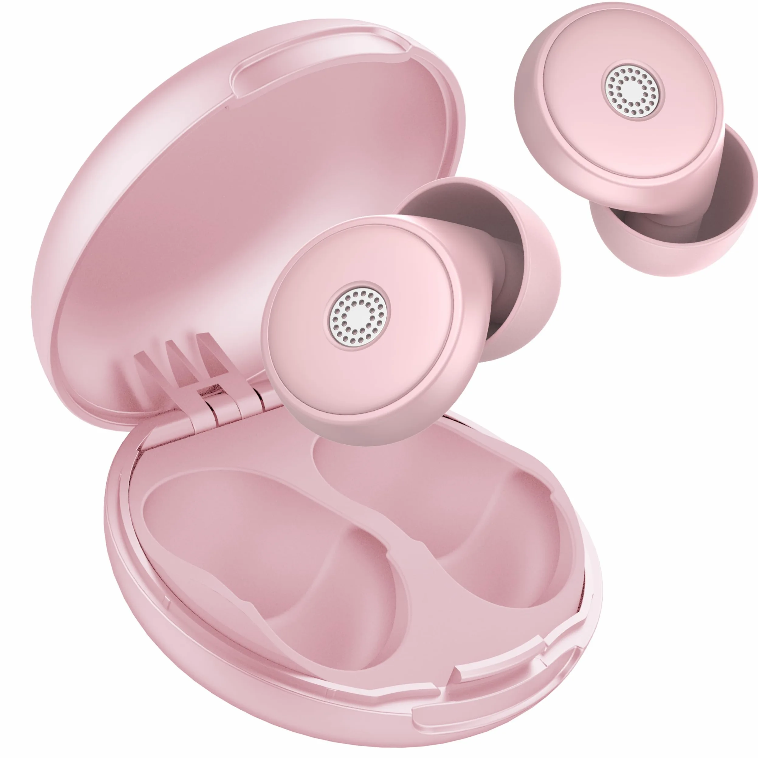 Tapones para los oídos para dormir -45 dB, 0 sensación de presión, silicona reutilizable (rosa)