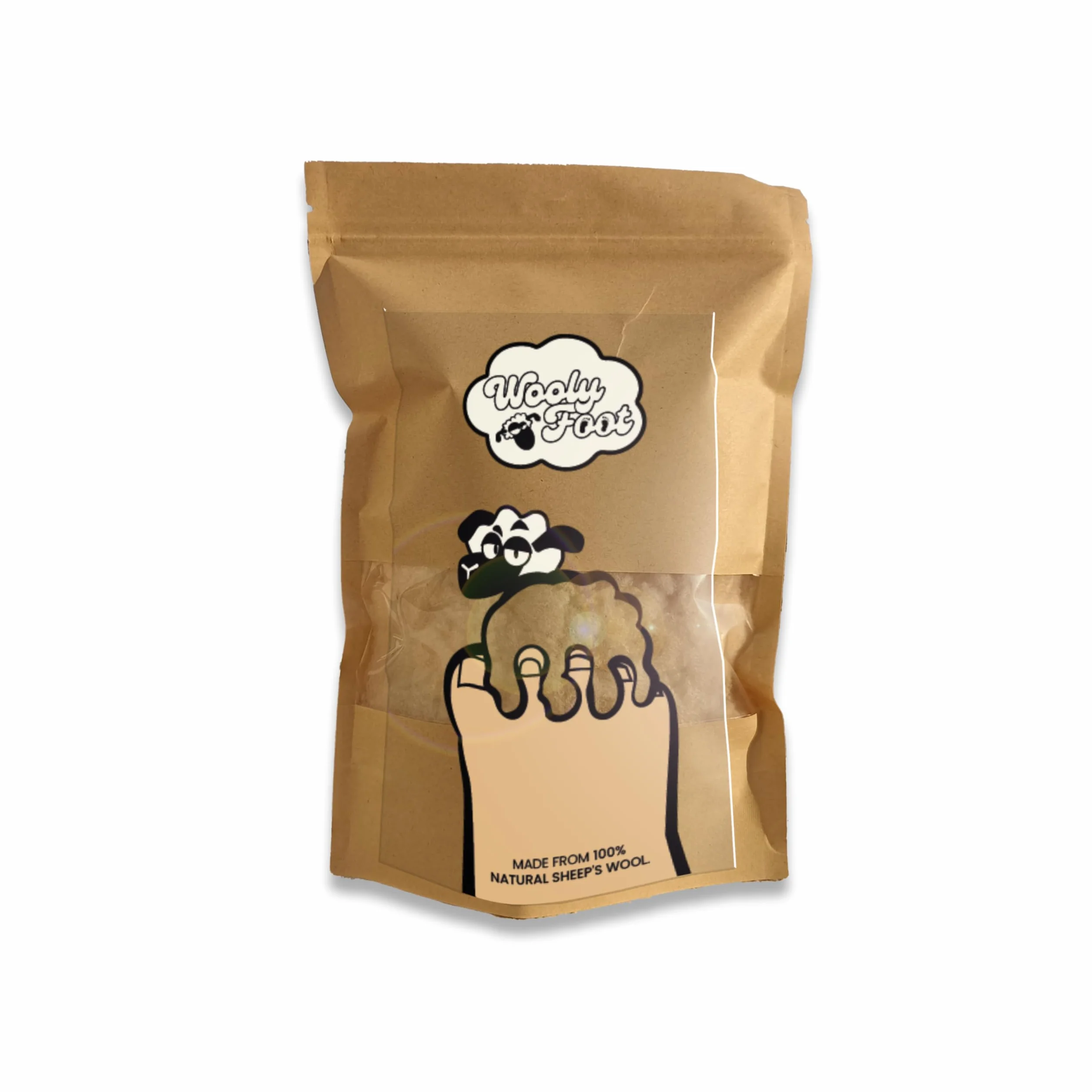 WoolyFoot Lana de oveja rica en Lanolina Paquete 30 g para prevención de ampollas y alivio de presión en los pies