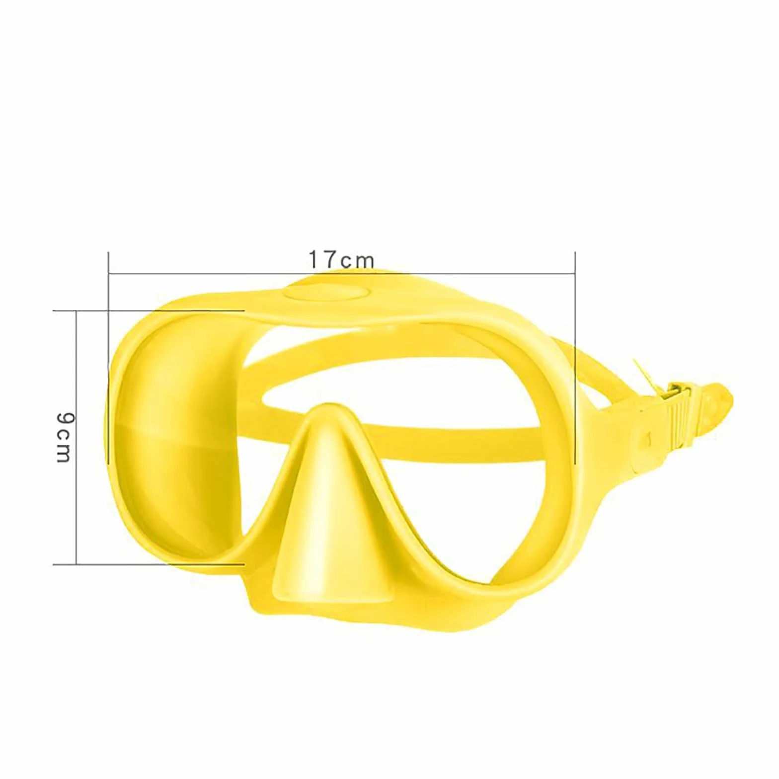 Máscaras de Buceo Máscara de Snorkel líquido con Lente antivaho for Buceo para Uso Diario(Jaune)