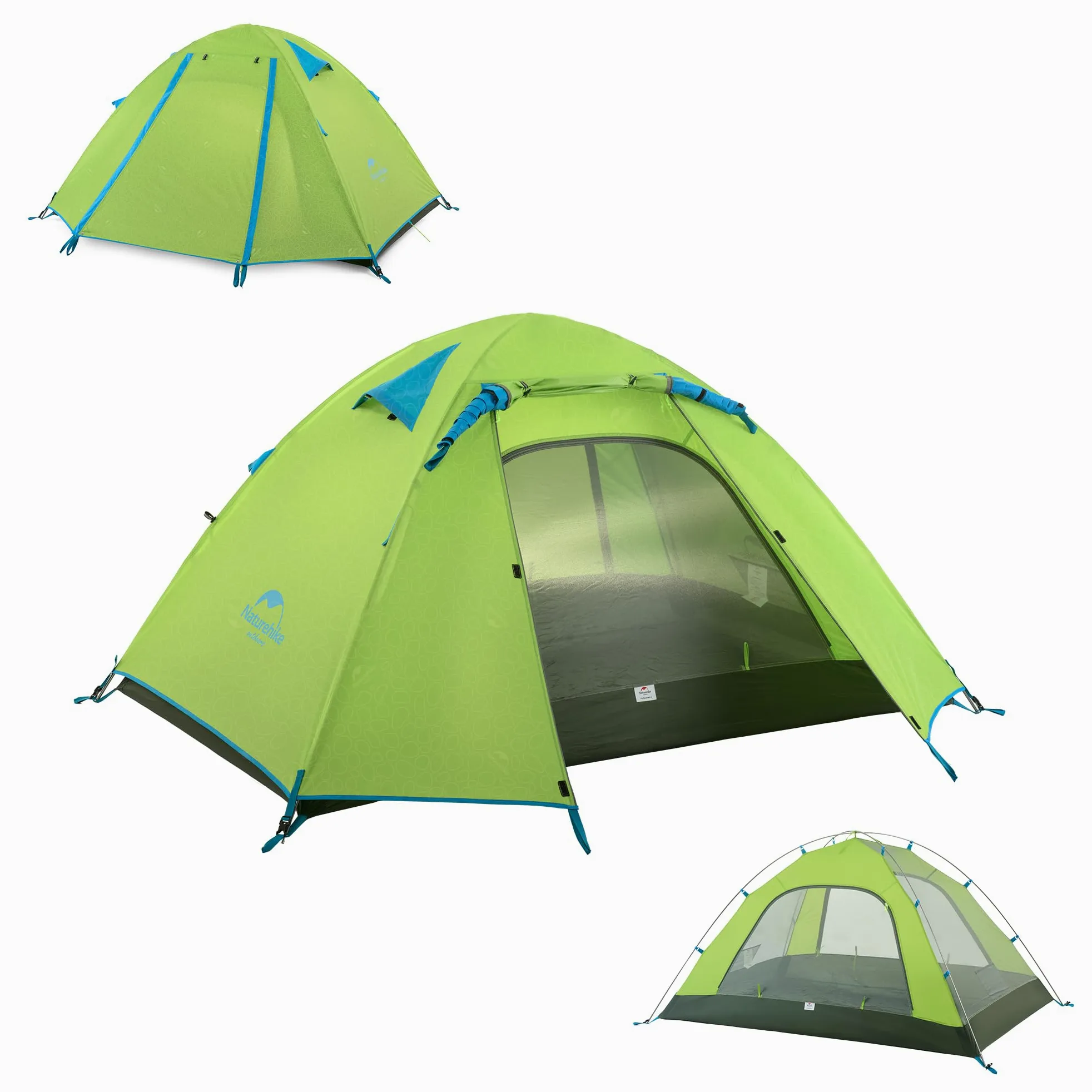 Naturehike Profi Series Tienda 2 Personas Impermeable Ultra Ligera 3-4 Estaciones PU3000mm 2.1kg Paquete Compacto Camping Montañismo Ciclismo Senderismo