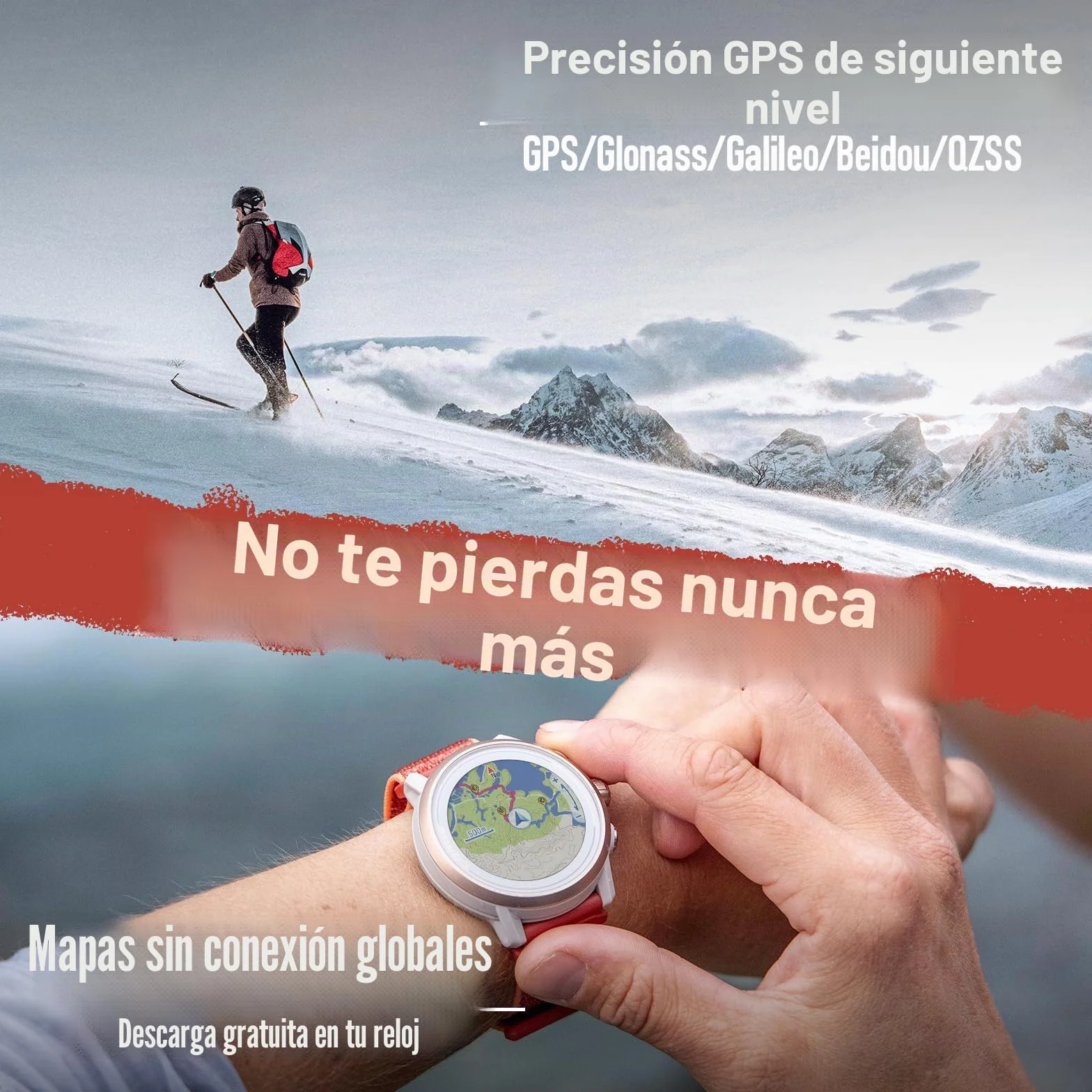 COROS Apex 2 Reloj GPS Outdoor, 1,2" Zafiro Titanio, 17 días de Batería, Navegación en muñeca, Mapas Offline, Monitor de Frecuencia Cardiaca, Medición del sueño, Carrera, Ciclismo, Escalada-Rosa