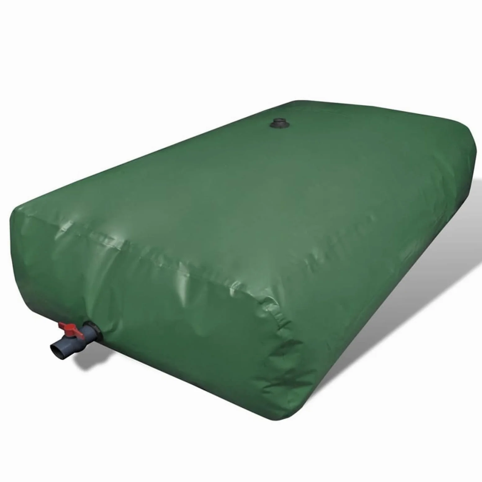 Gecheer Depósito Agua Plegable 3000L, Tanque Almacenamiento Exterior, Resistente UV y corrosión, Ideal para regar jardín o Lavar Coche, conexión Tubo PE, fácil Transporte, PVC 100%, Verde, 2,2x1,9 m