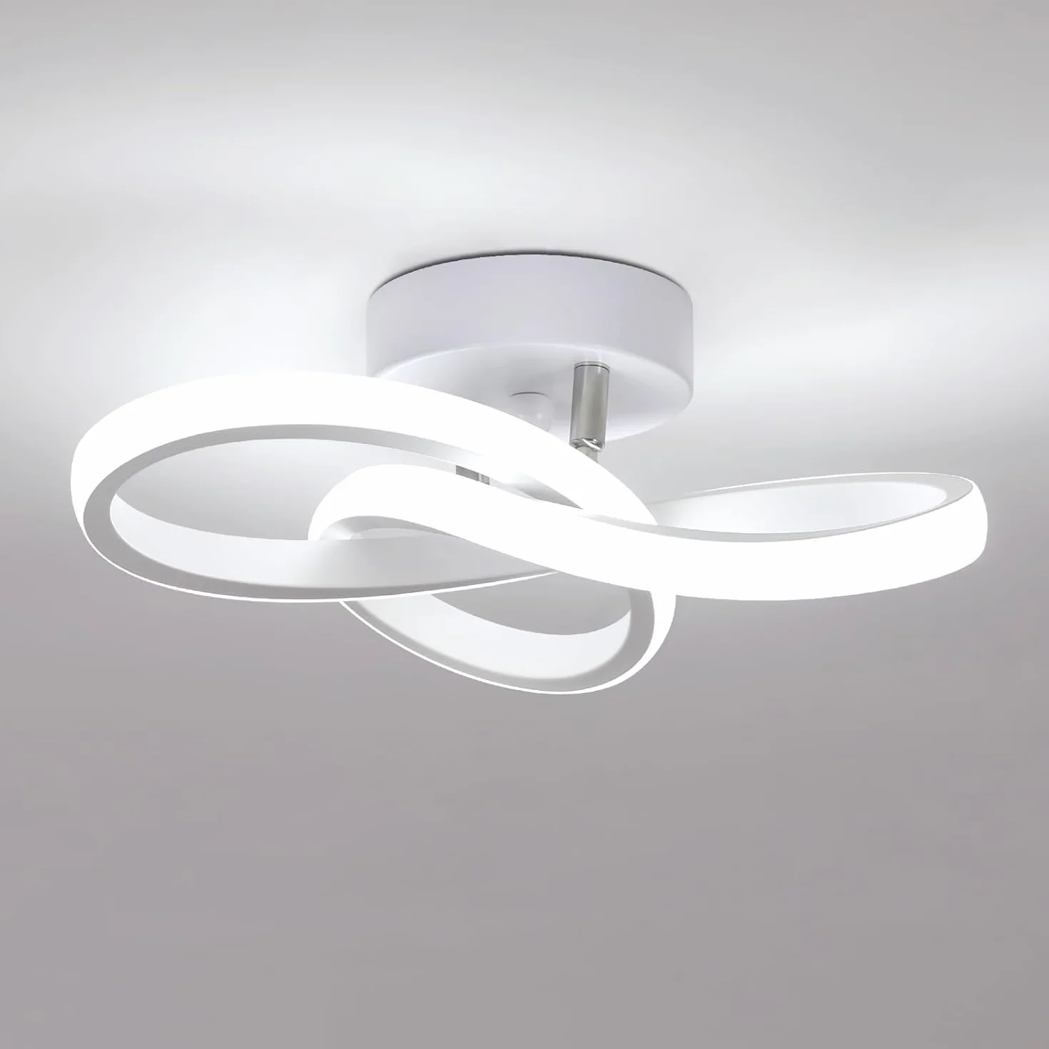 Comely Moderna Lámpara de Techo LED 22W Plafón Blanco, Diseño Flor para Dormitorio Sala de Estar Cocina