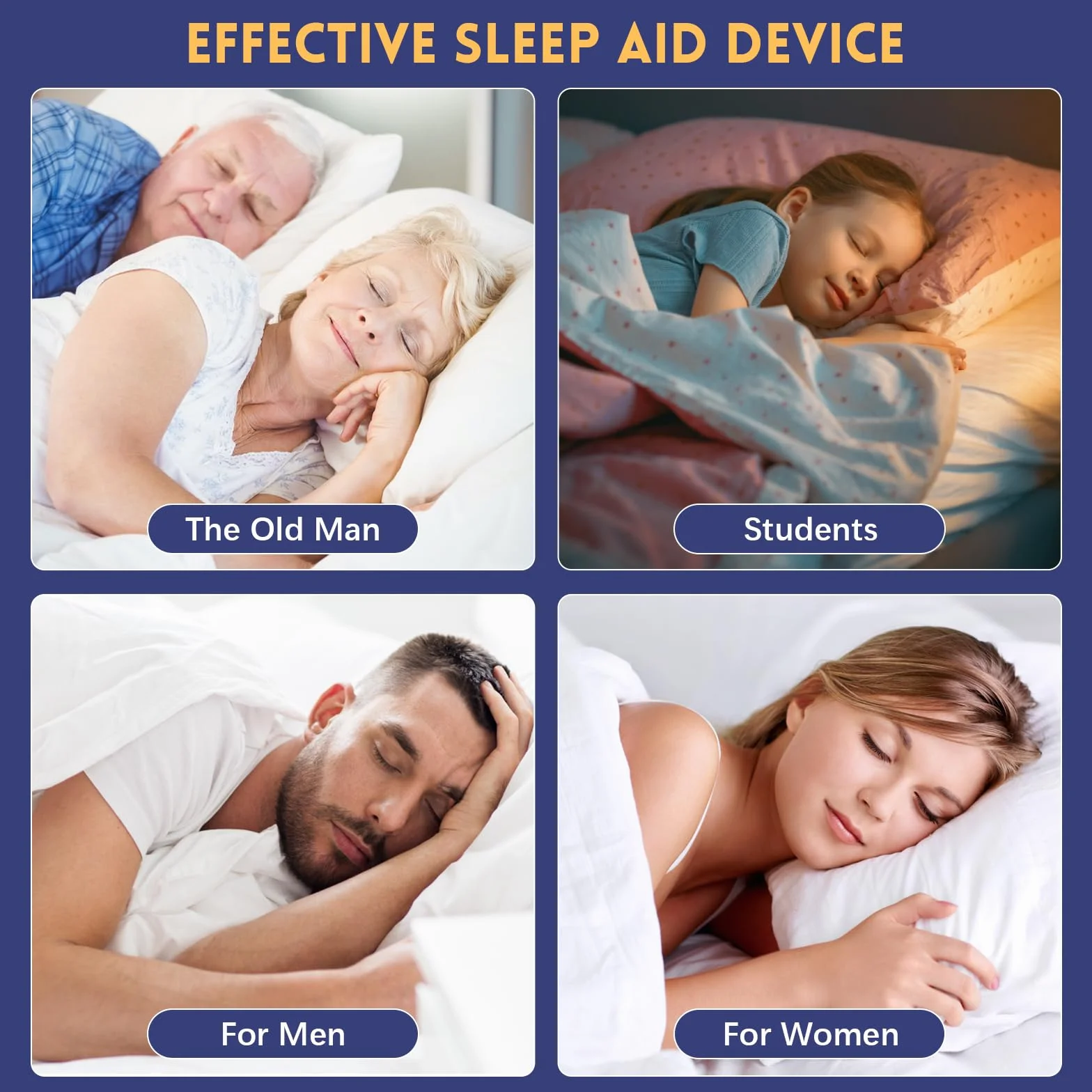 LIROPAU Dispositivo para Ayudar a Dormir, Portátil con Carga USB, para Insomnio, Ansiedad y Migraña