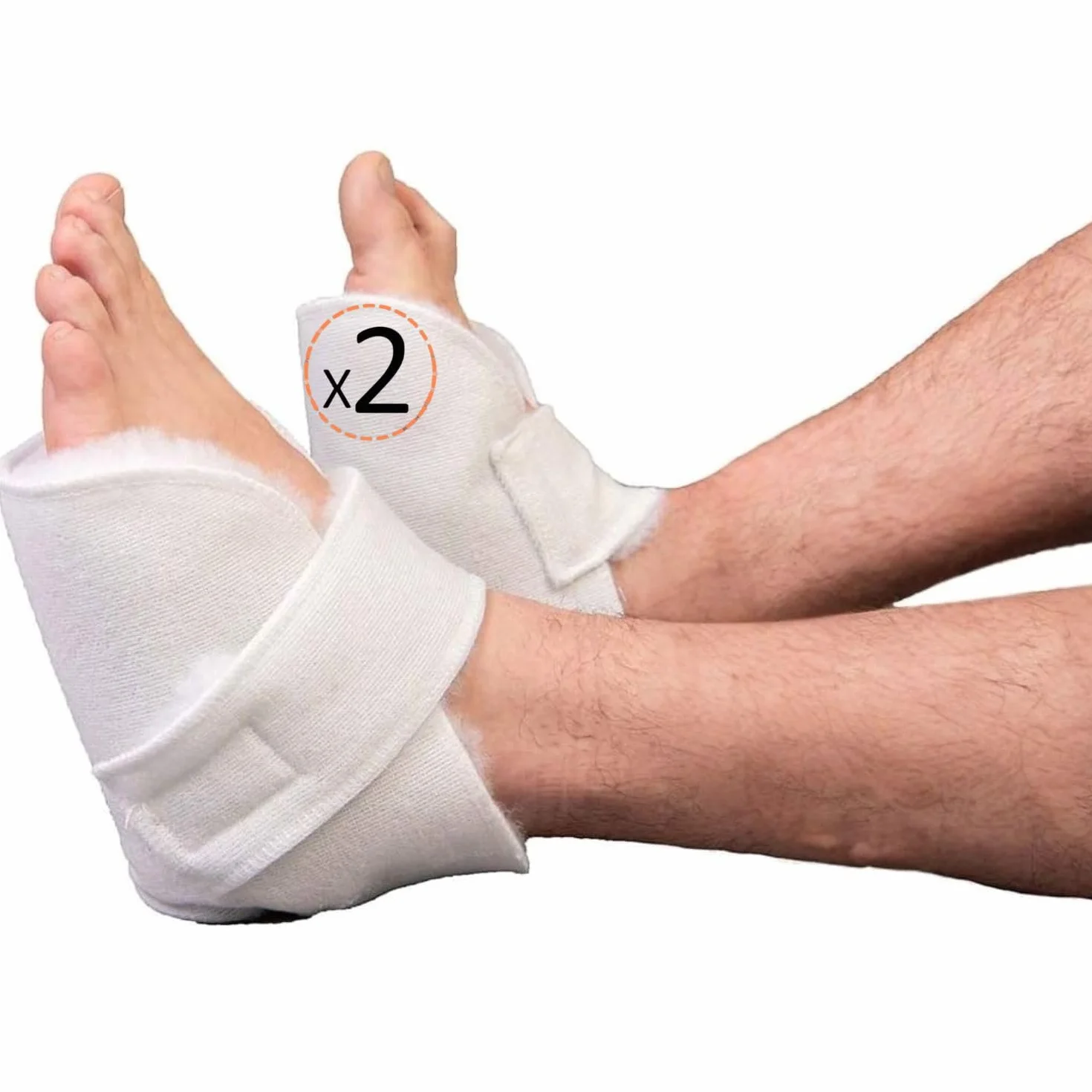 OrtoPrime Protectores de talón para úlceras por presión, paquete de 2 forro polar