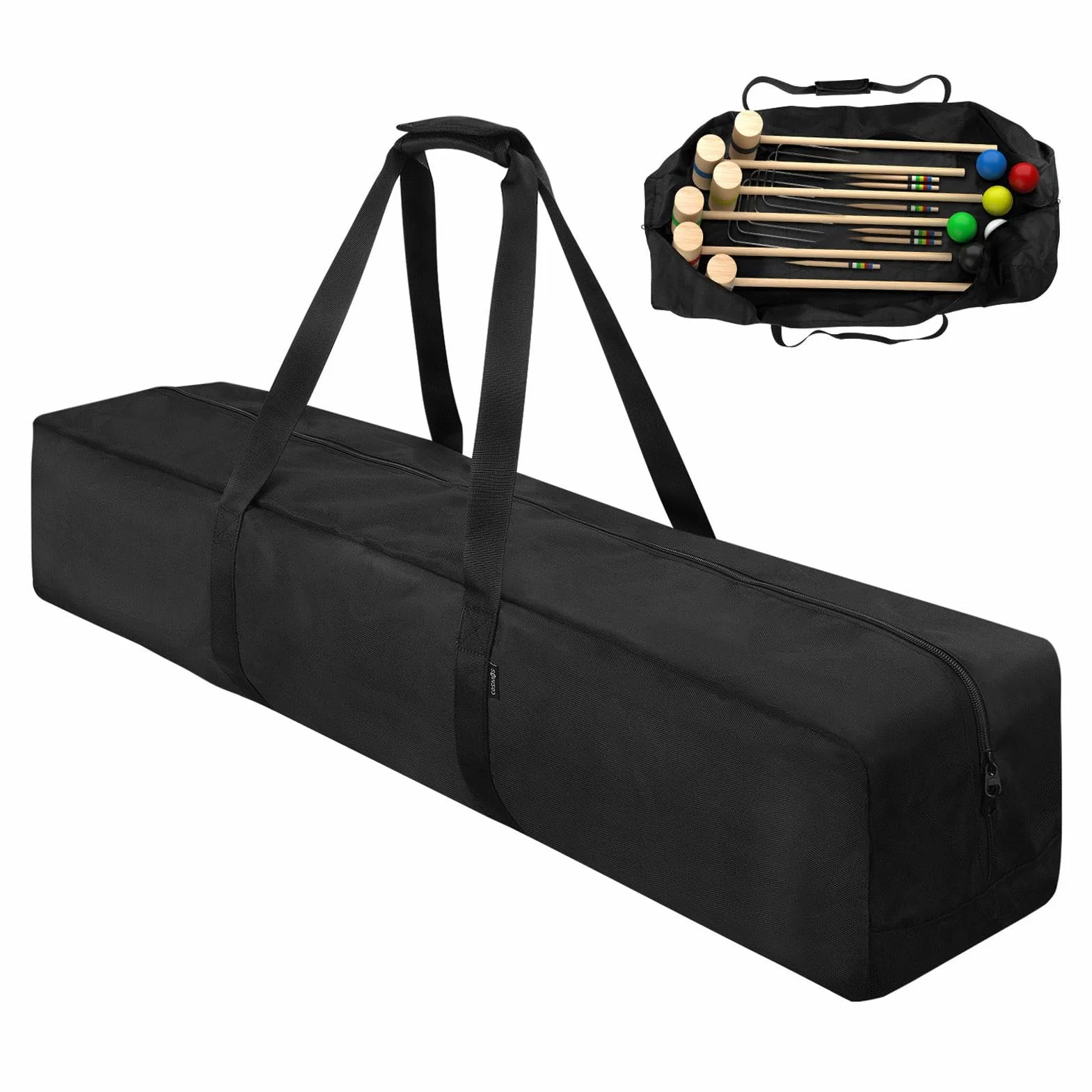 Croquet, bolsa de almacenamiento de croquet, bolsa de equipaje con cremallera, organizador de dispositivos deportivos, crocket de viaje para exteriores
