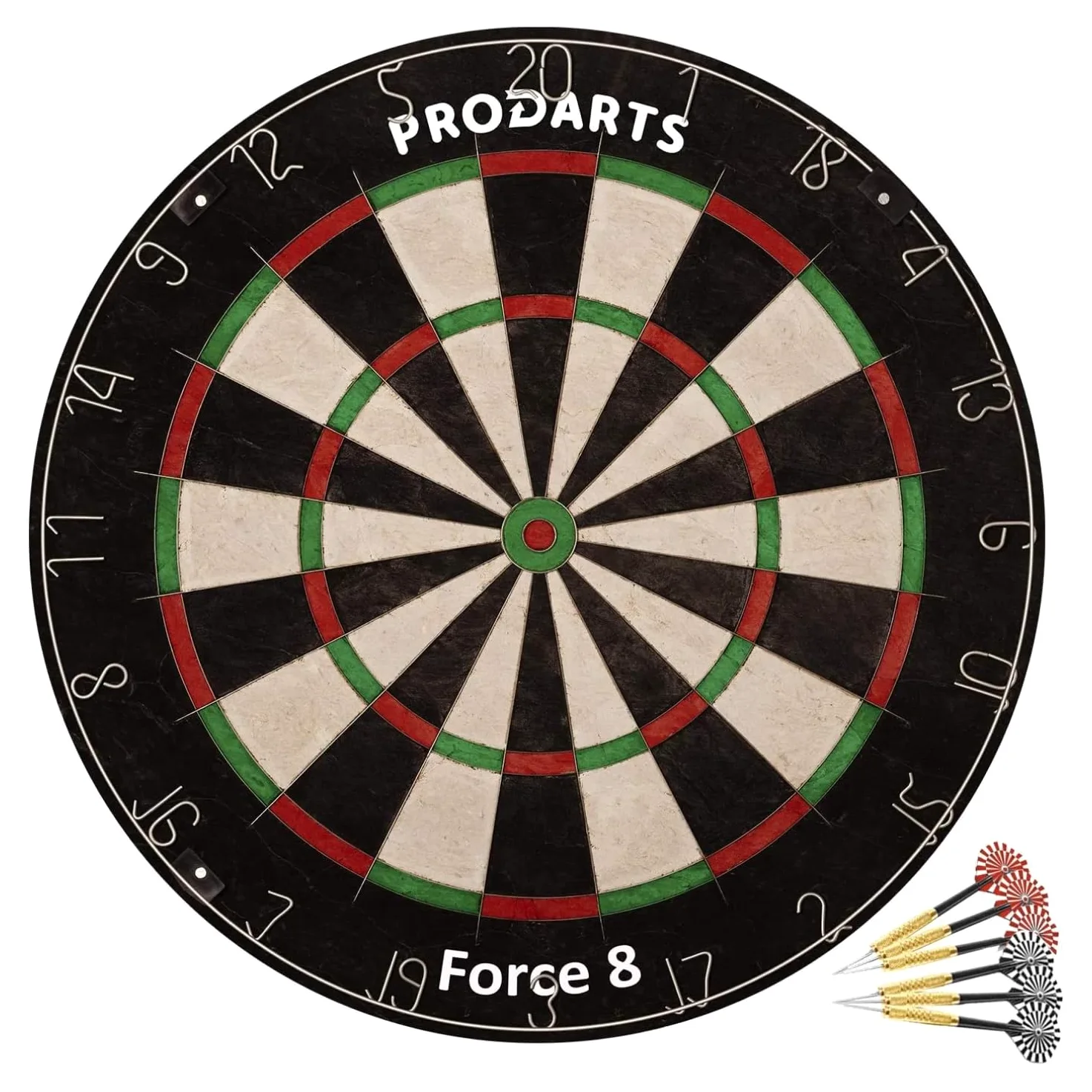 Diana De Dardos Dartboard Force 8 - Cerdas De Sisal De Clase A - Construcción De Alambre De Hoja Profesional - 451 X 38 Mm – Juego Dardos + Libro De Reglas + Kit De Ensamblaje