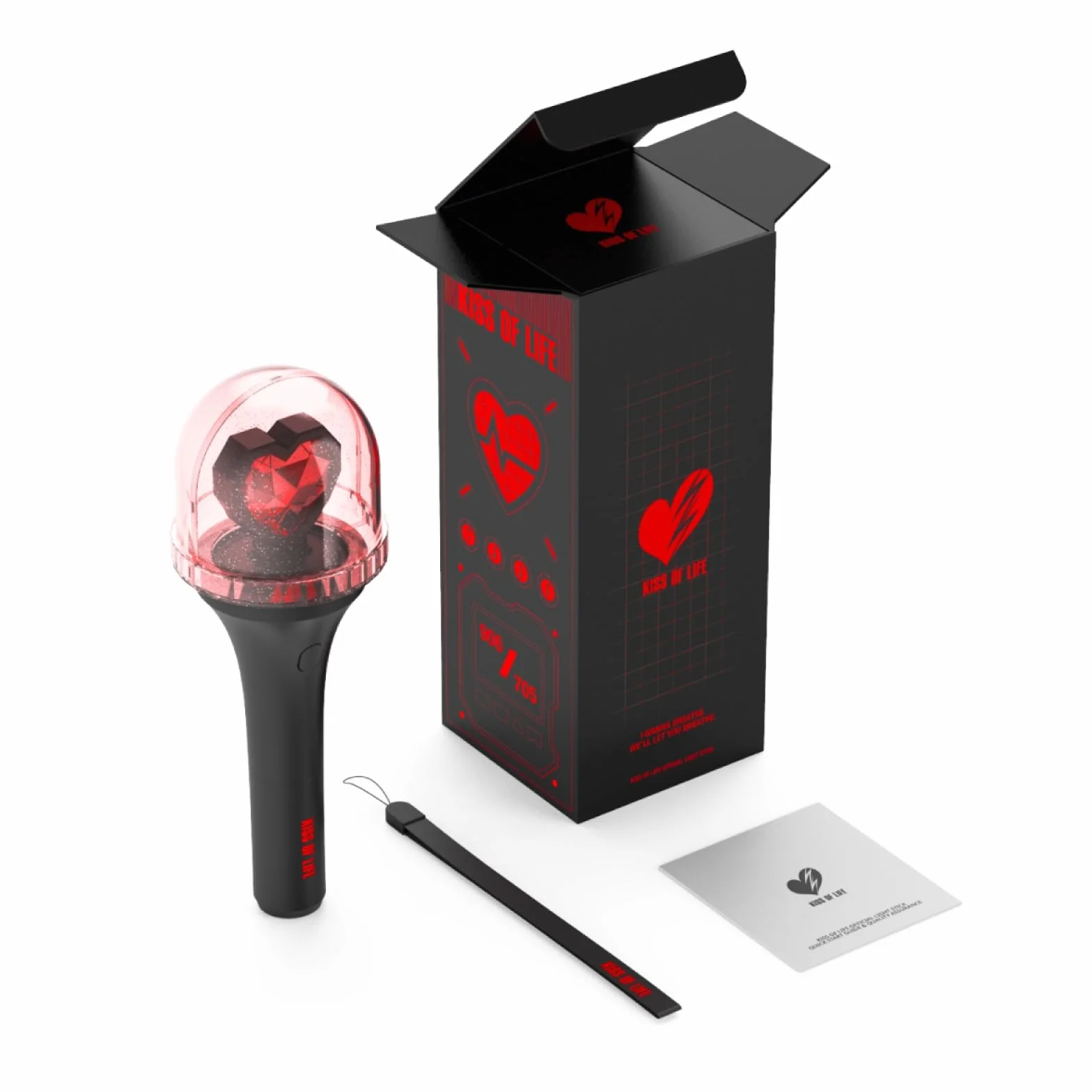 Genie Music - Kiss of Life - Barra de luz oficial - K-Pop - 1x1 pulgadas