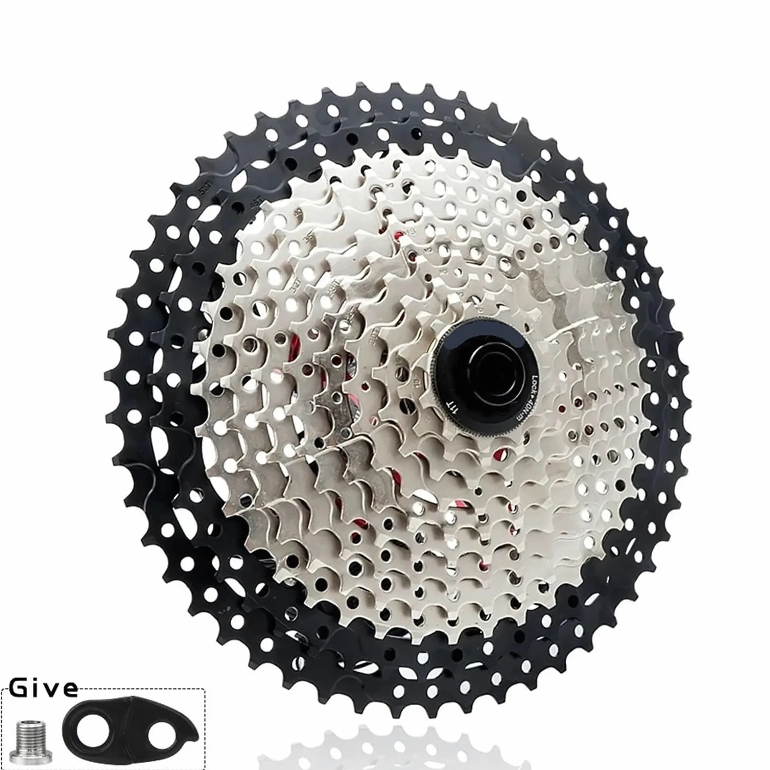 Genérico Compatible con Cassette de Bicicleta de 8-12 velocidades Sunshine, piñón de Rueda Libre de Estructura HG, Volante de inercia 32T-52T for buje HG estándar