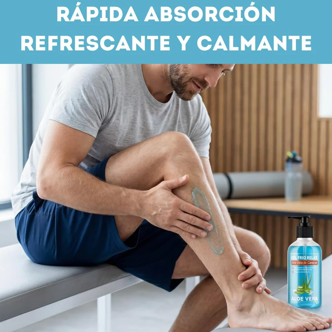 GEL FRIO ALOE VERA DE CANARIAS BIO con Arnica y Calendula para piernas cansadas 500 ml