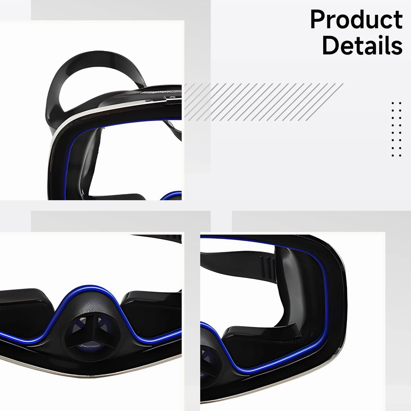 Máscara de buceo con funda, máscara de buceo profesional negra, amplia vista, máscara de esnórquel de vidrio templado Ansi, cómoda silicona líquida, nariz pellizcable, máscara de buceo con