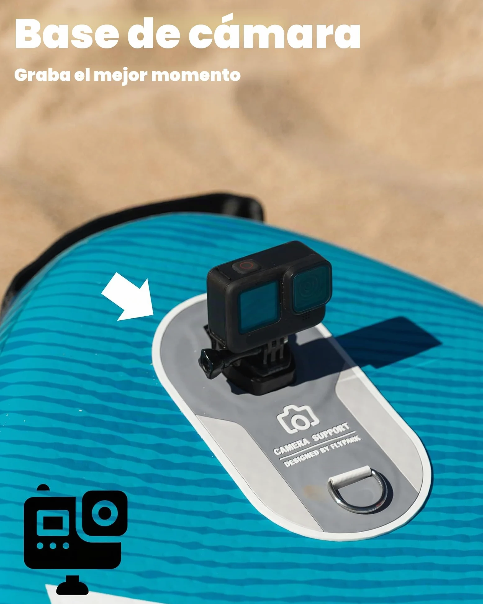 Flypark Tabla de Remo Inflable Estable de Pesca y Familia de 10 pies 8/11 x 35 Pulgadas, Tabla de Remo Inflable Extra Ancha, rodamiento de 430 Libras, Tabla de Remo de pie, Soporte de cámara, Correa