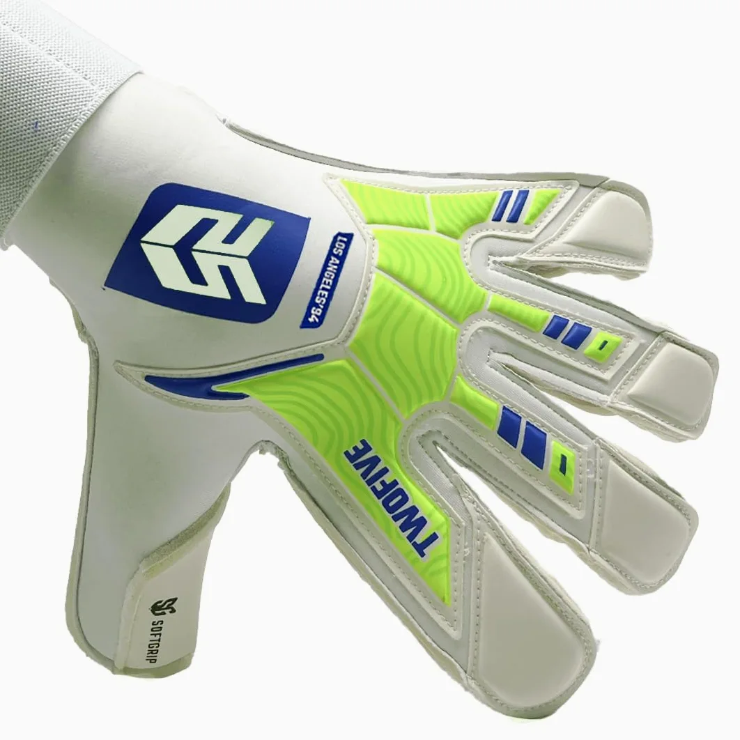 TWOFIVE – Los Angeles Advance Green – Guantes de Enternamiento – Guantes sin Protecciones en los Dedos – Unisex para Adulto/Niño – Palma SoftGrip Duradera – Corte ErgoRoll