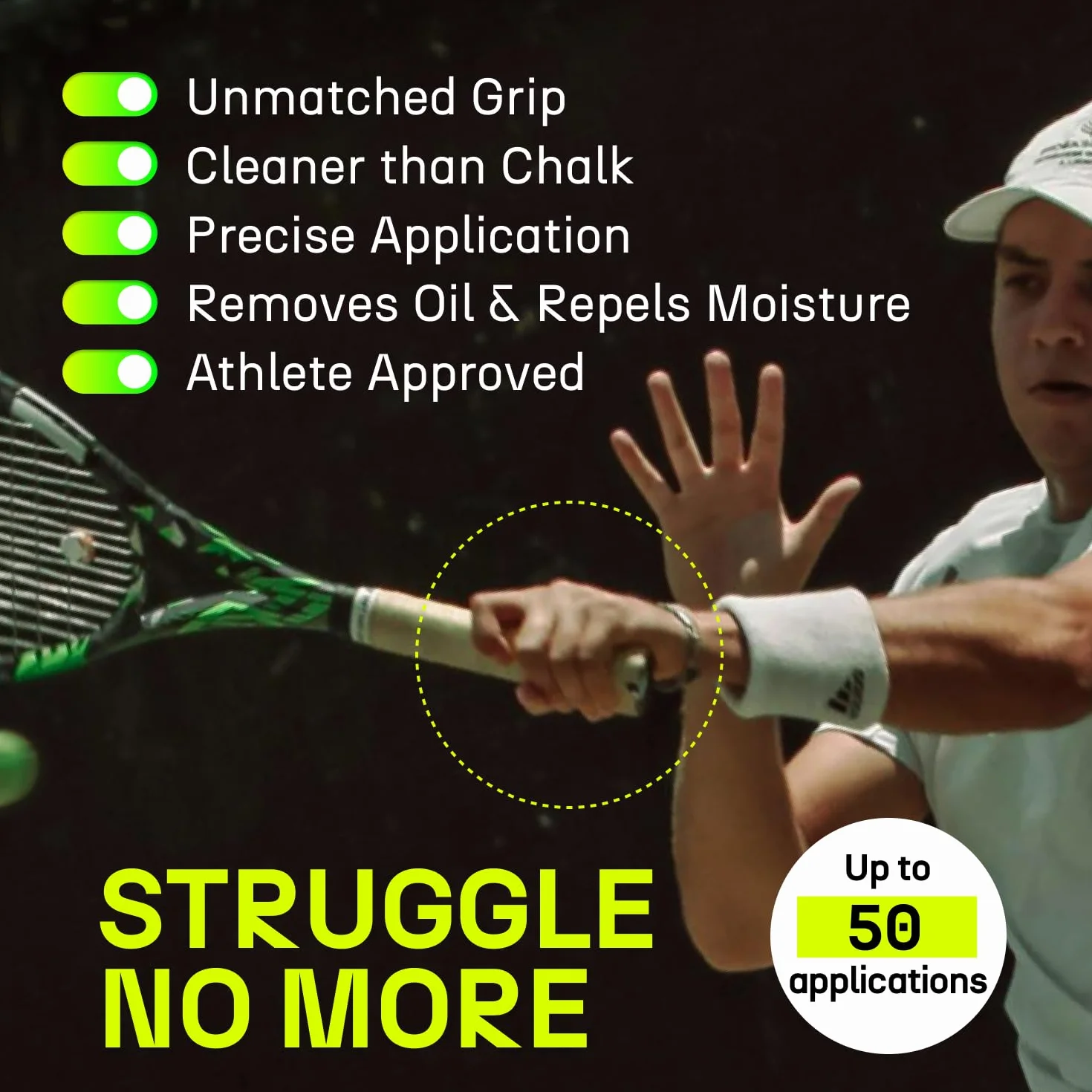 Chalkless Potenciador de agarre, no tóxico, repuesto para mango de tiza líquida para levantamiento de pesas, juegos, tenis, golf, radicalmente diseñado para mejorar el agarre durante más tiempo