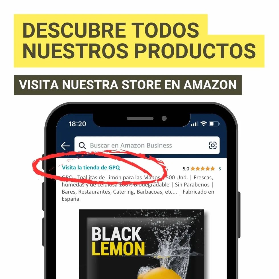 Toallitas de Limón para las Manos 500 Und. 100% Biodegradable Sin Parabenos Fabricado en España