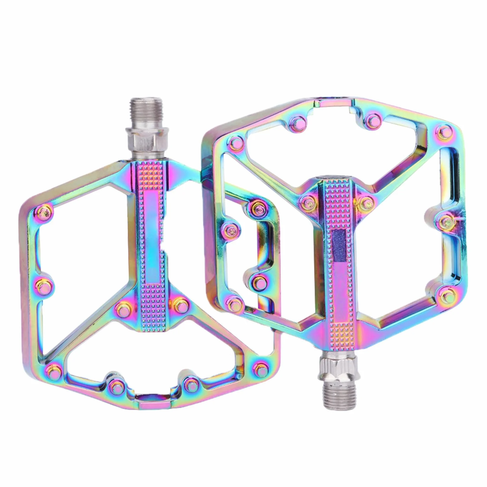 Pedales para ciclismo, rodamientos deslizantes de aluminio | Pedales de bicicleta con pasadores antideslizantes | Para ciclismo, exterior, viajes, senderismo, entrenamiento, entrenamiento de bicicleta