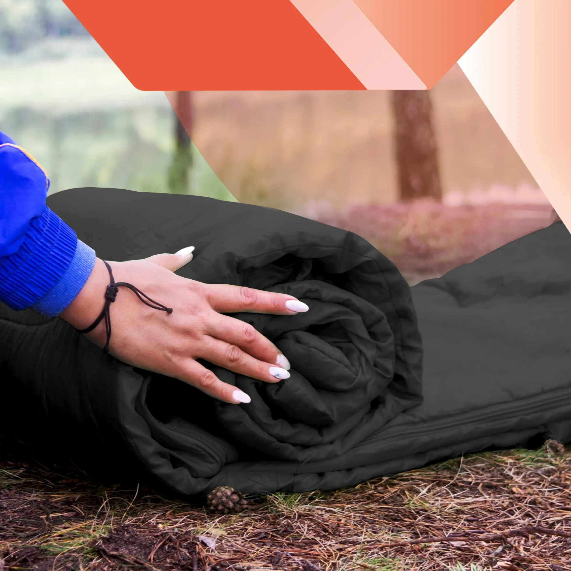 azark Double Sleeping Bag Saco de Dormir Doble, Unisex