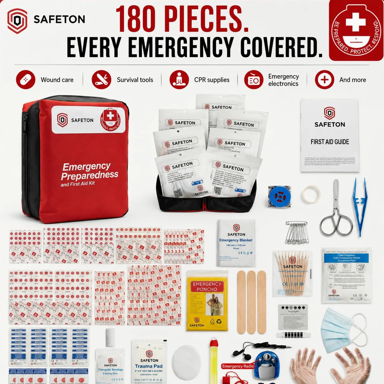Kit de emergencia First Aid Kit: Añadir al equipo de camping, hogar, dorm, equipo de supervivencia y equipo, caza, accesorios de camping, kit de supervivencia para coche, accesorios de viaje