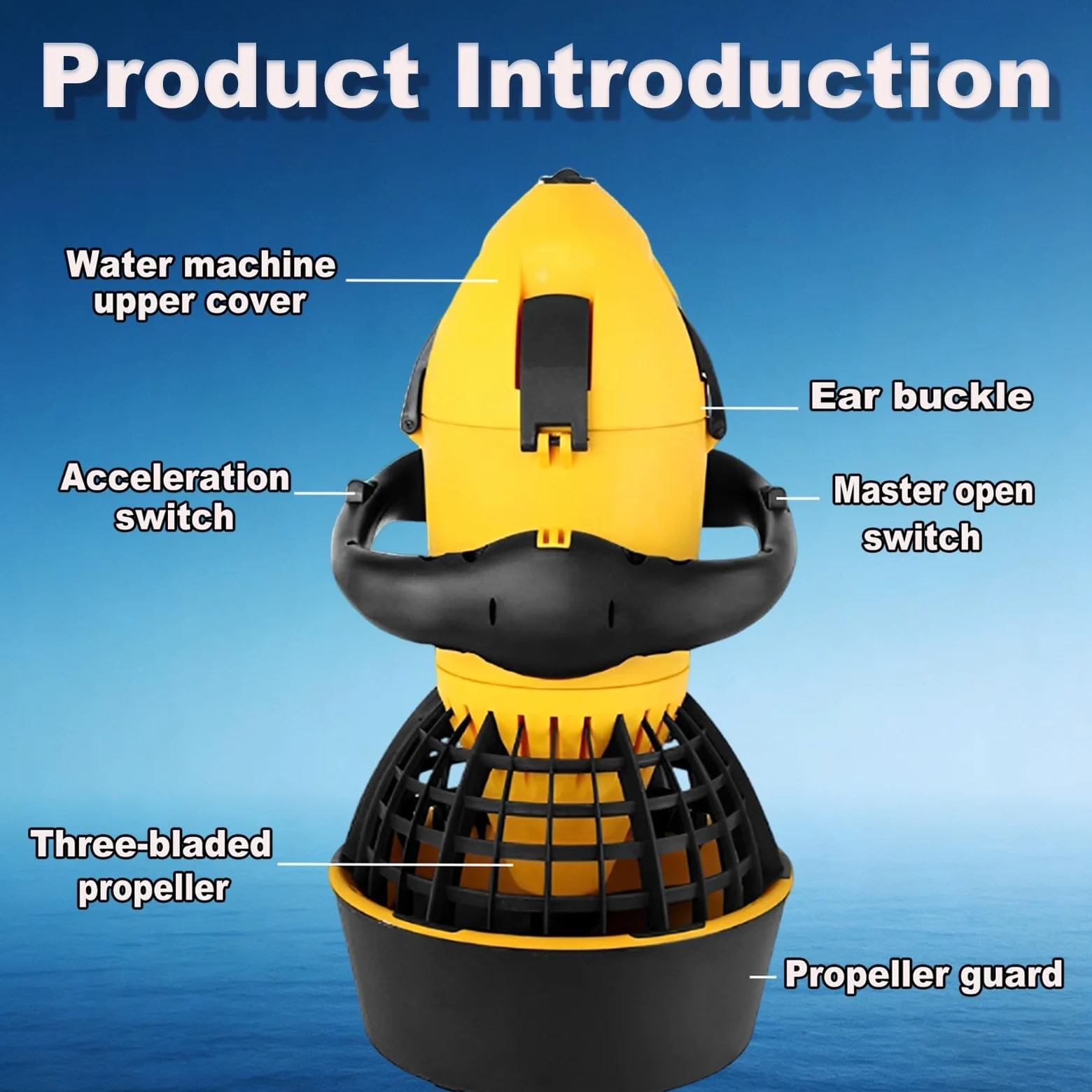 Scooter Submarino Sea Scooter 500W, propulsor Submarino de Doble Velocidad con hélice para Buceo, Snorkel y Aventuras en Piscinas, Nuevo Modelo 2026.