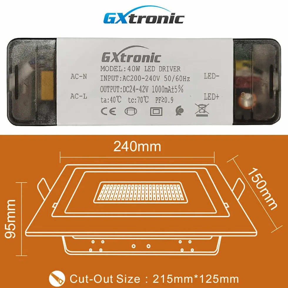 FactorLED Foco Proyector LED 40W Rectangular 120º Dimmable CCT Cambio de Color