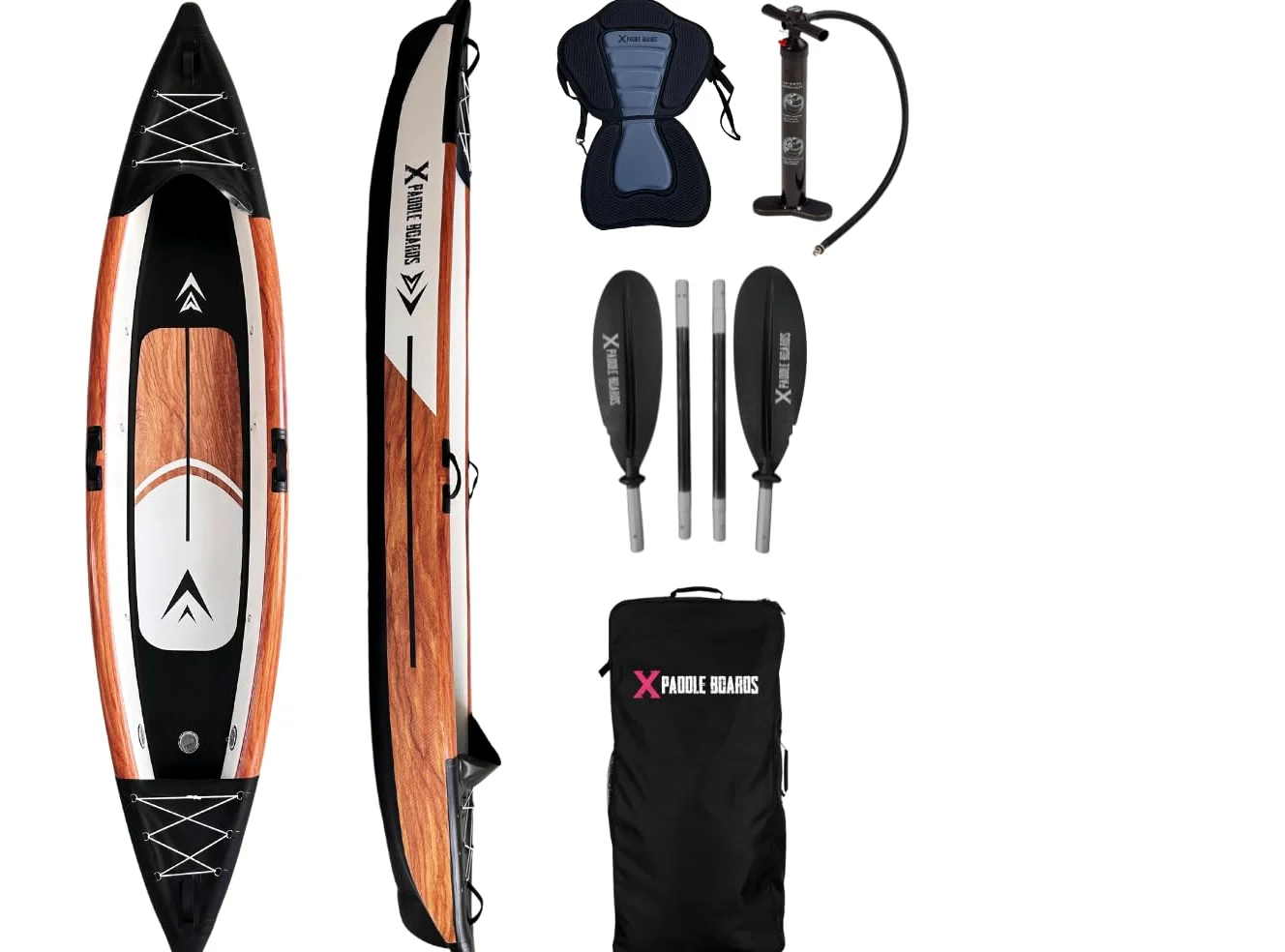Canoa Kayak Inflable 1 Plaza Dropstitch 366 x 75 x 42 cm K-Black