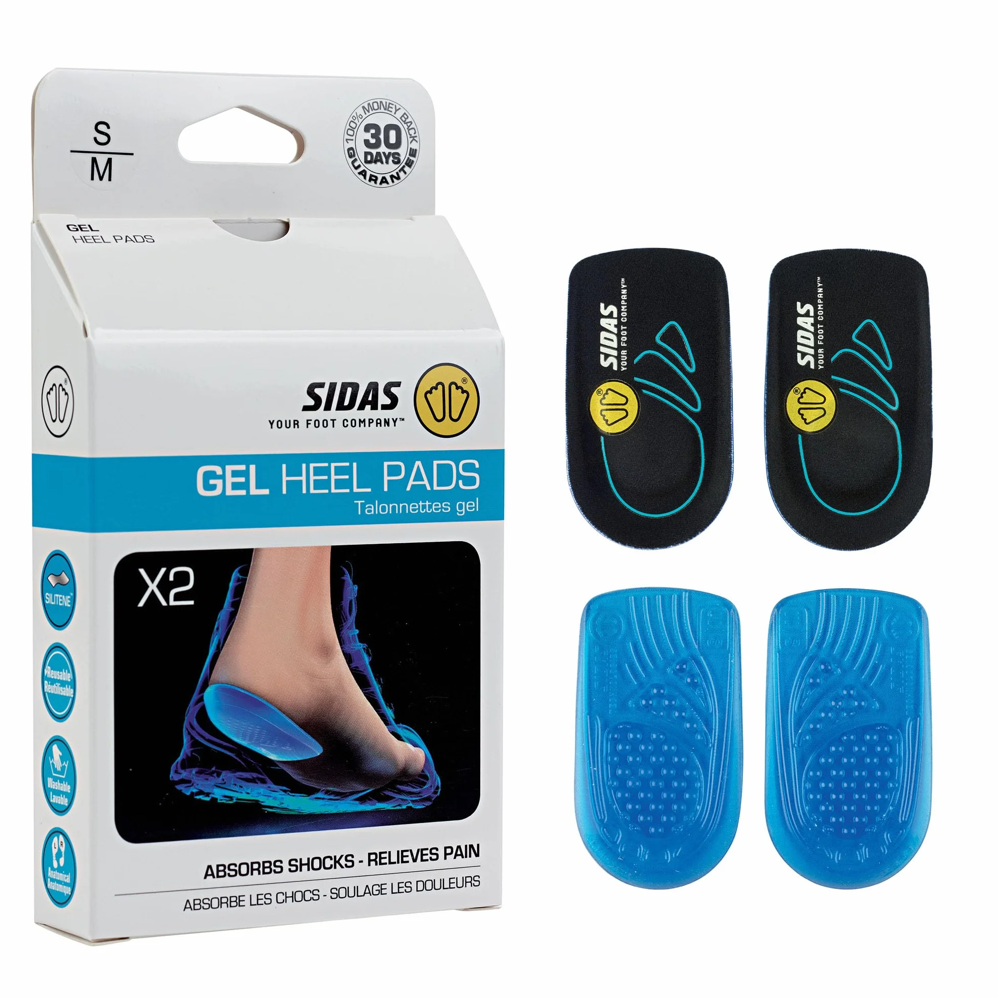 Sidas Heel Pad Taloneras de gel 2 unidades