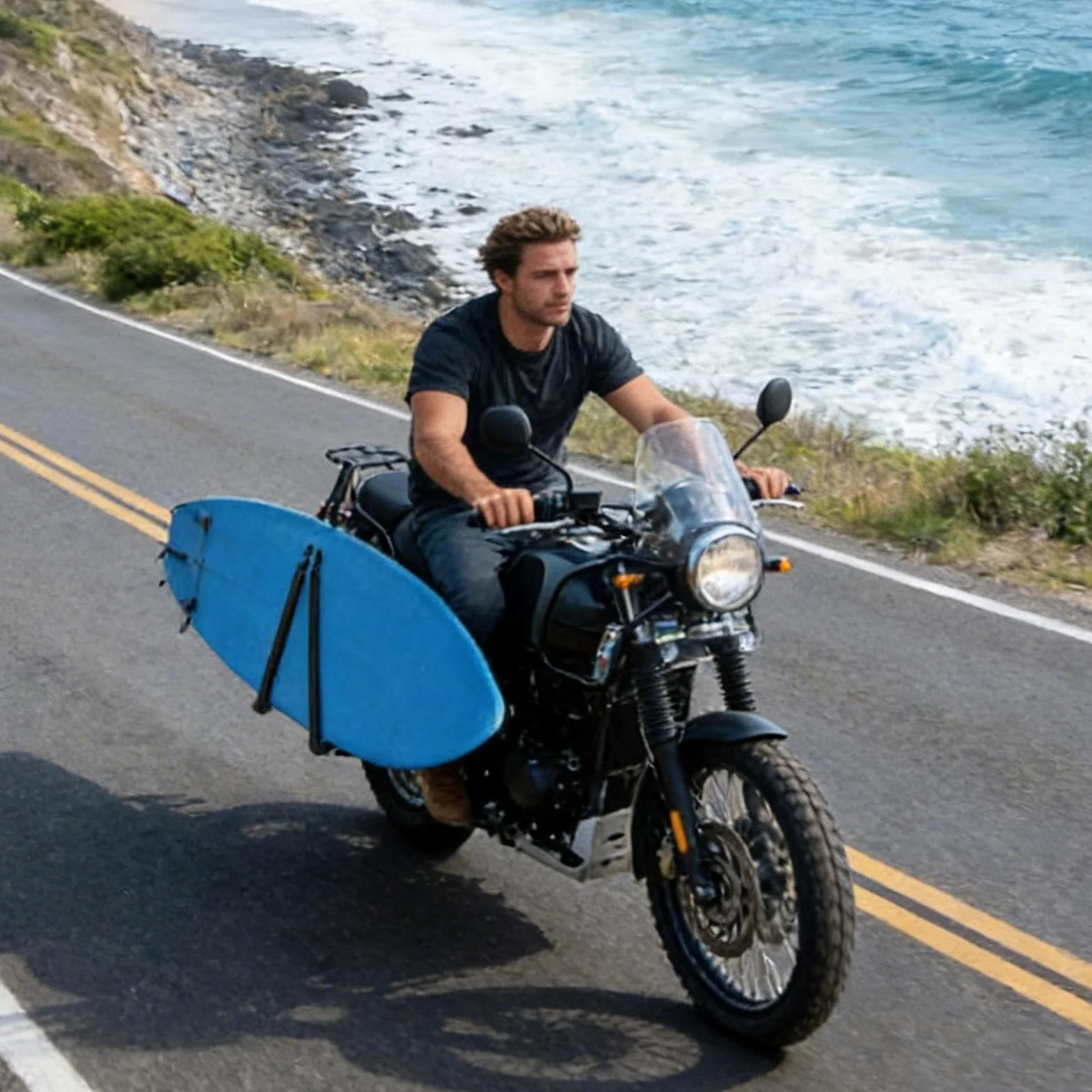 Soporte Para Tabla De Surf De Motocicleta Soporte Ajustable y Portátil para | Soporte Y Sujeción Para Tablas De Surf Para Scooter Motocicleta Y Bicicletas De Carretera O