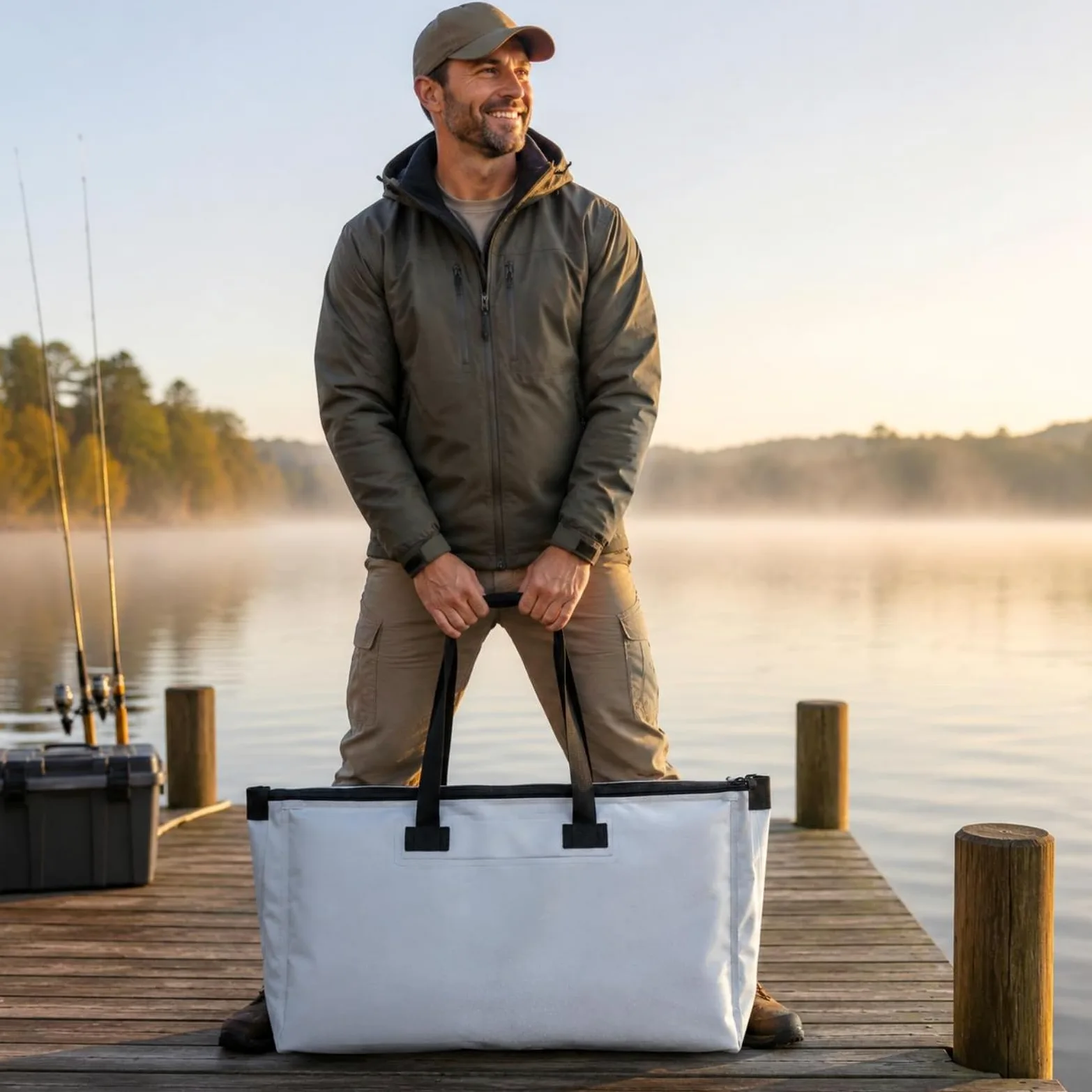 Bolsa Térmica Pesca Grande Capacidad Equipo Al Aire Libre Portátil para Camping
