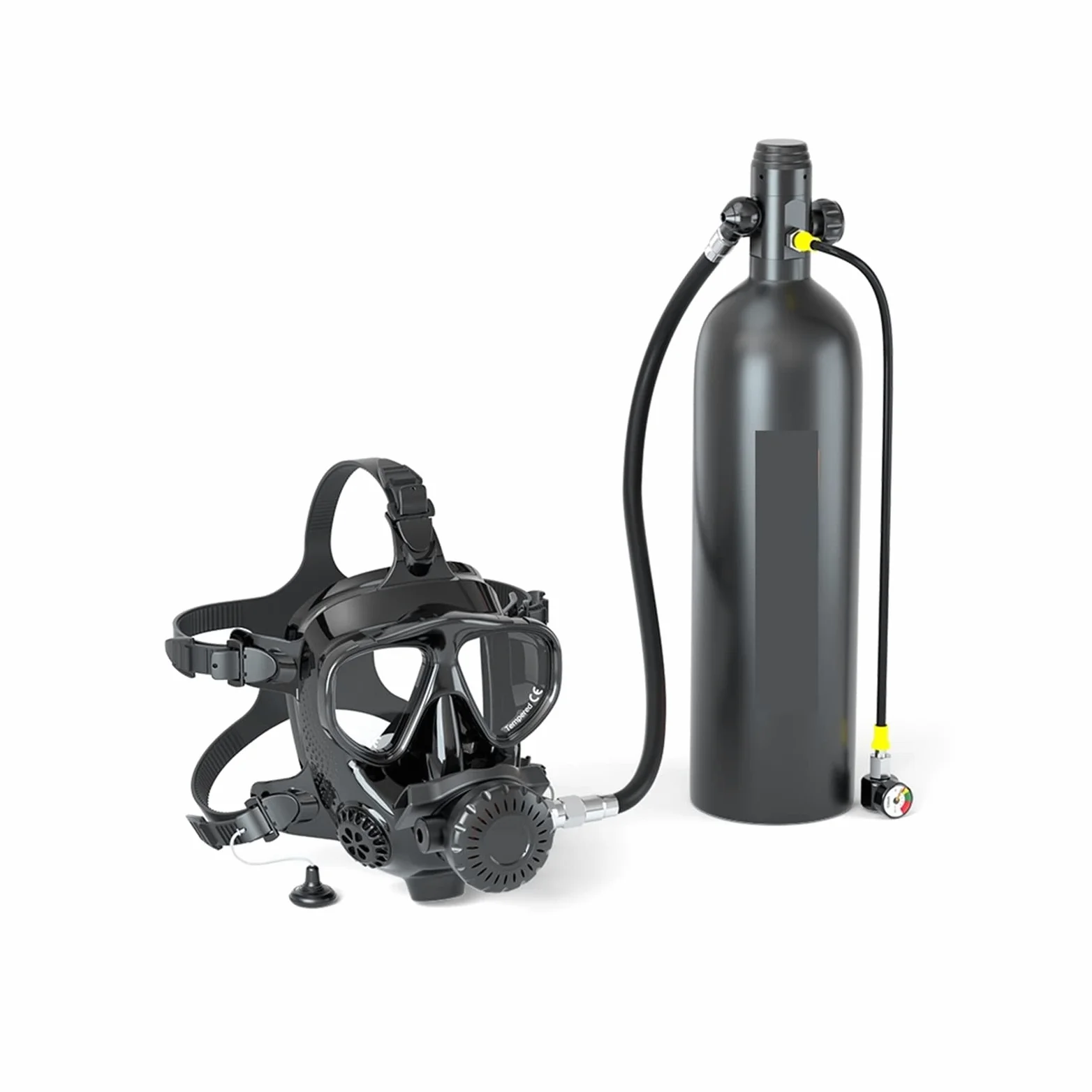 Respiracion bajo el Agua Máscara de Buceo Máscaras de Snorkel de Cara Completa Conjunto de Snorkel de respiración subacuática Máscara de natación Equipo de Buceo/Tanque Estabilidad ultraalta