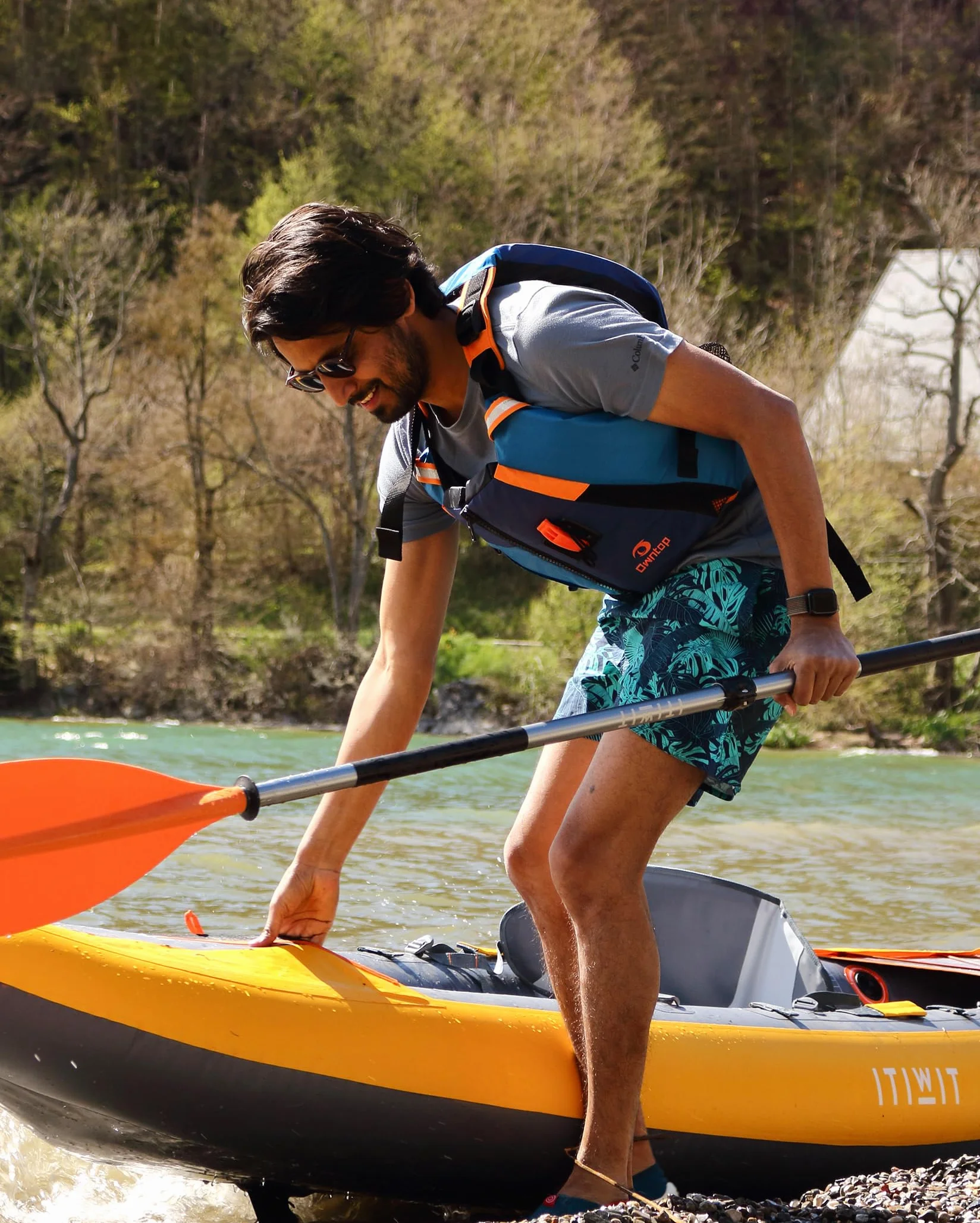 Owntop Ayuda a la Flotabilidad para Adultos | Espalda de Malla, Silbato y Bolsillos Grandes | Excelente Flotabilidad | Chaleco de Flotabilidad Ajustable para Kayak, Pesca, Navegación