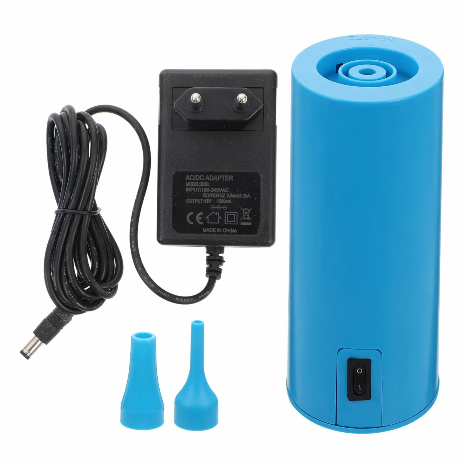 Bomba de Globos Eléctrica Portátil Azul Abs 18w Operación | Uso Dual, Infla Globos y Grandes Inflables, Modelo Dc 12.0v, 65db y 1pieza