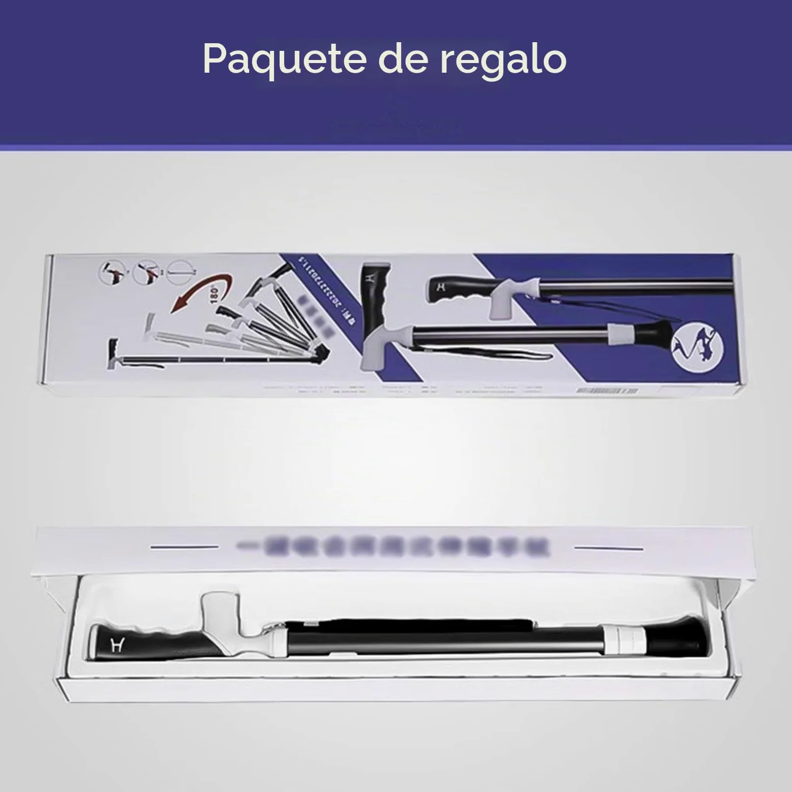 Bastón Telescópico De 4 Secciones Bastón Ligero De Aleación De Titanio | Se puede guardar en una mochila escolar bastón antideslizante(A,38~105cm)