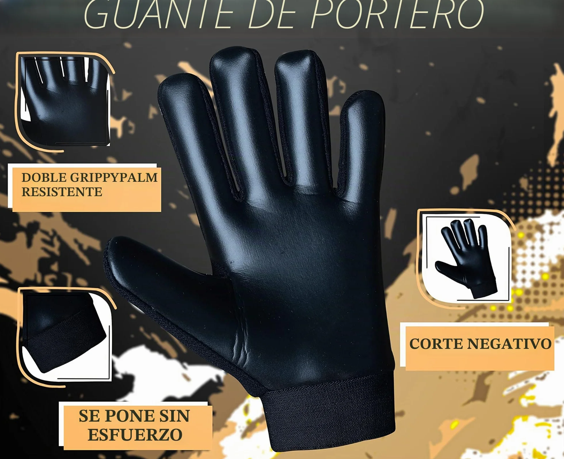 Keeperking Clawxen Guantes de Portero para Niños y Niñas de Fútbol, Talla 3-7