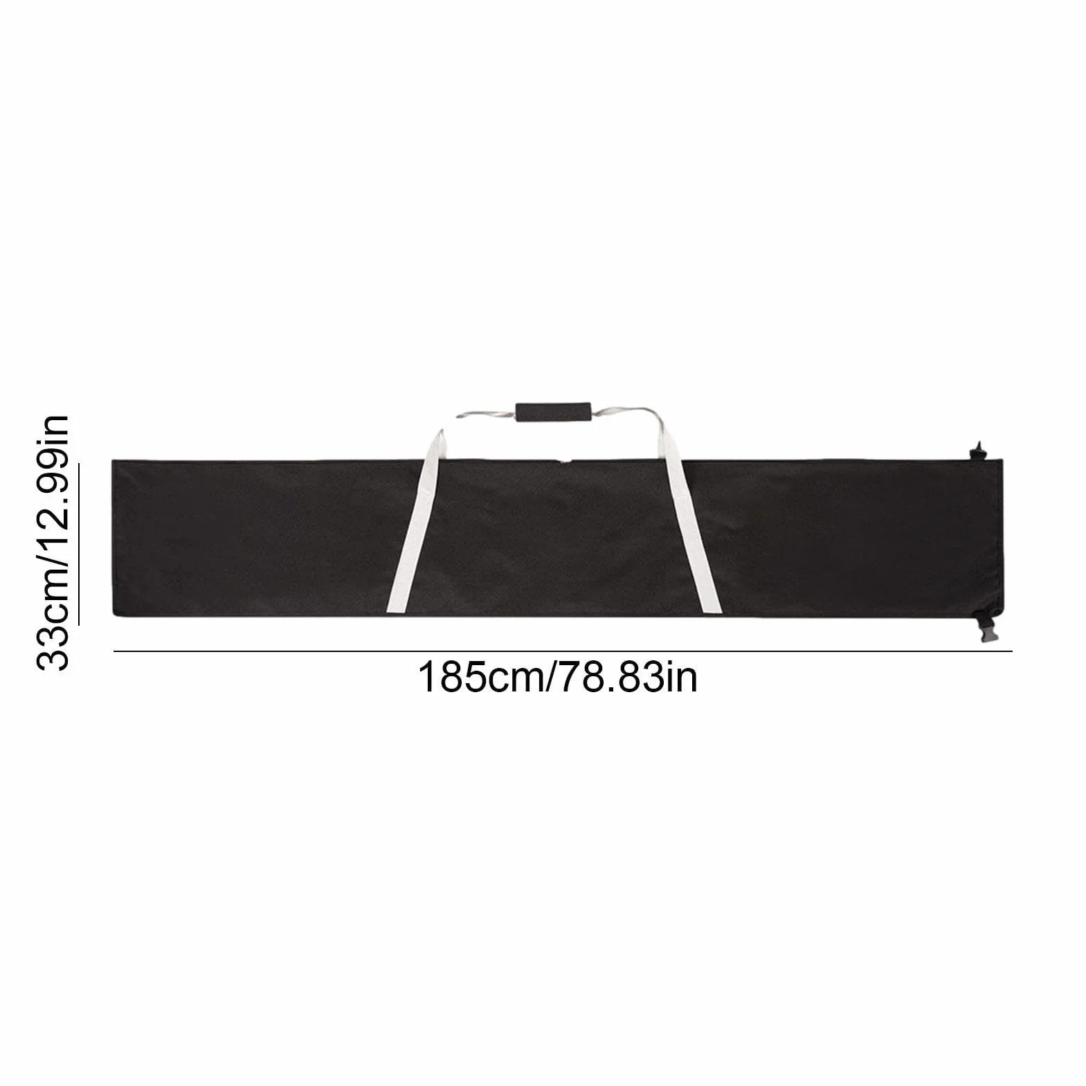 Bolsa de esquí impermeable, bolsa de esquí de doble costura, bolsa de snowboard envolvente con cremallera con asas de asa, almacenamiento de equipo de esquí, estuche de transporte de esquí para