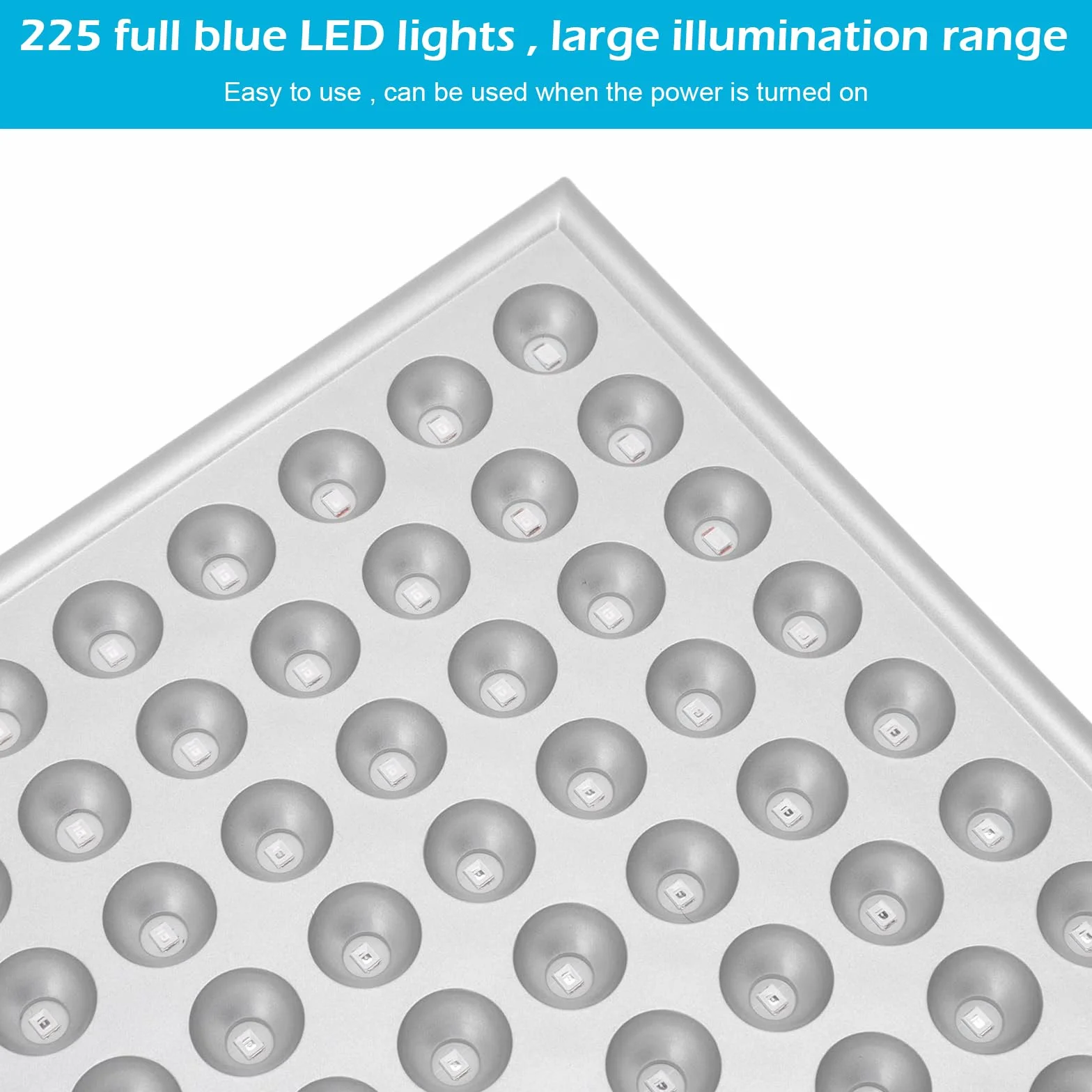 Solarium para el Hogar 45W 225 Luces LED Bronceador Facial Portátil con Soporte Plegable y Gafas de Protección
