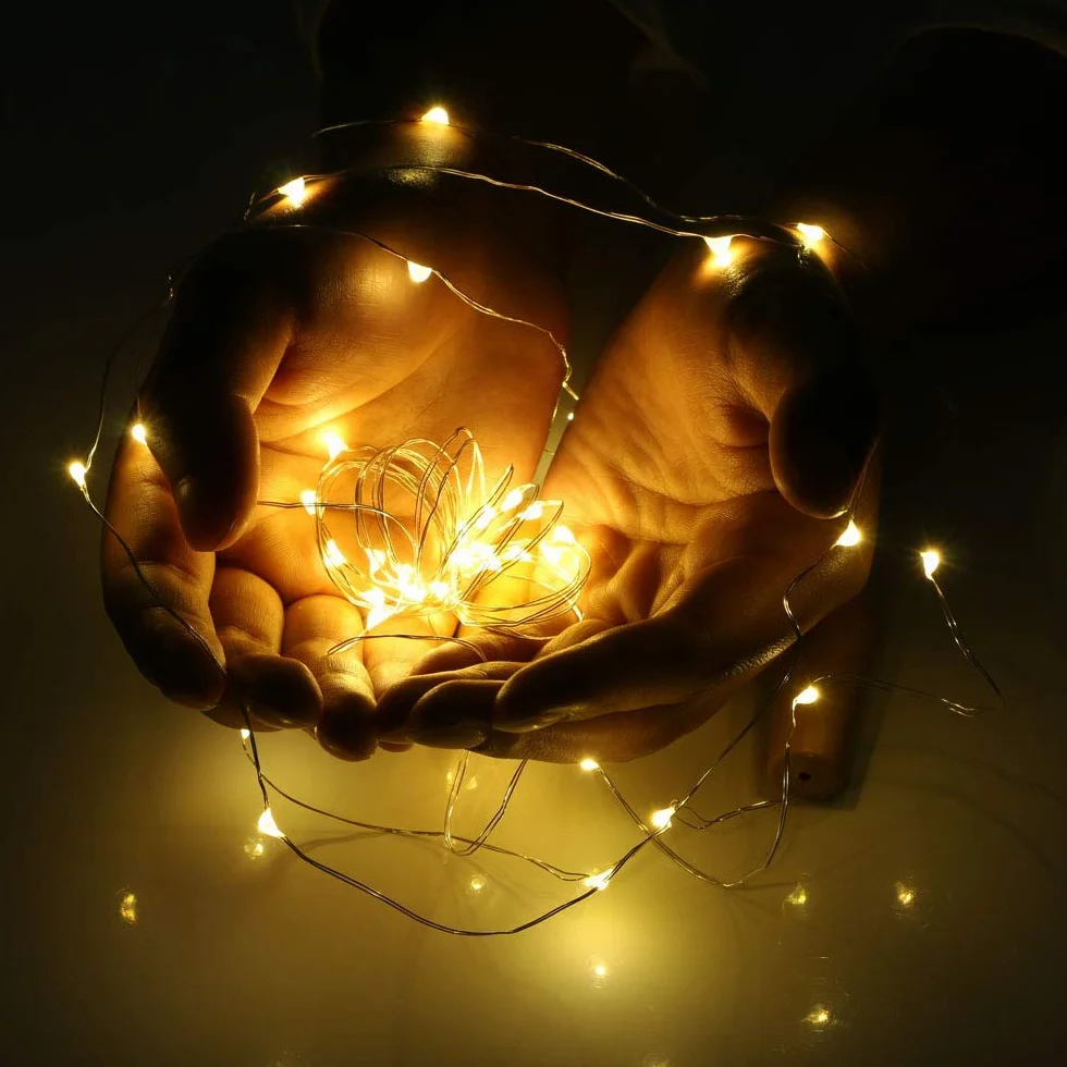 Vicloon Luces LED para Botellas 20 LEDs 2M Alambre de Cobre Cálidas Decoración Fiestas Hogar