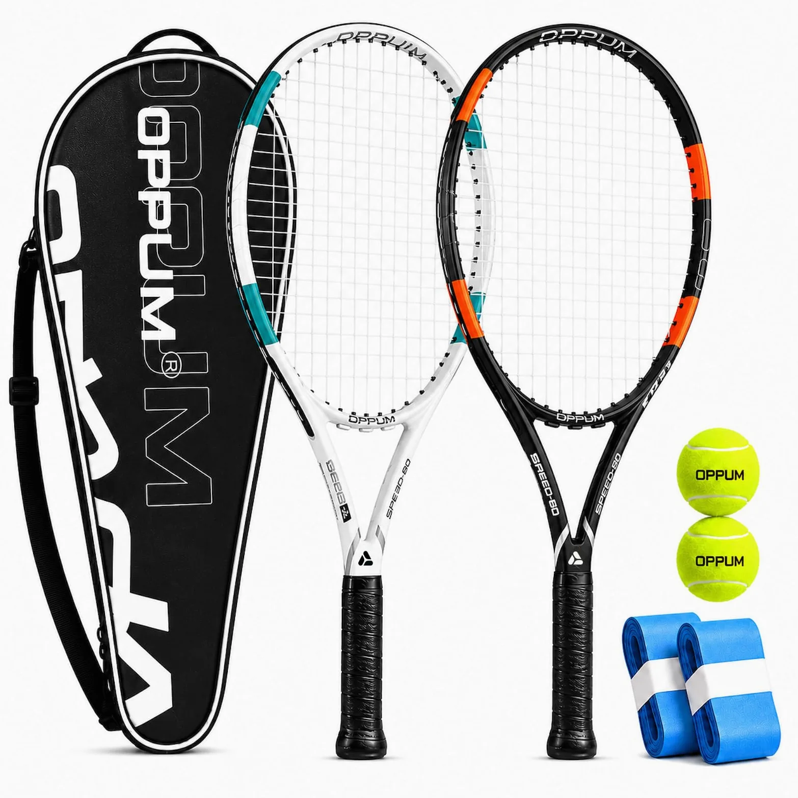 Raquetas de Tenis para 2 Jugadores, 27 Pulgadas, para Estudiantes, Adultos, Mujeres y Hombres, Principiantes, Raquetas de Tenis de Entrenamiento, Agarre de 4 3/8 Pulgadas