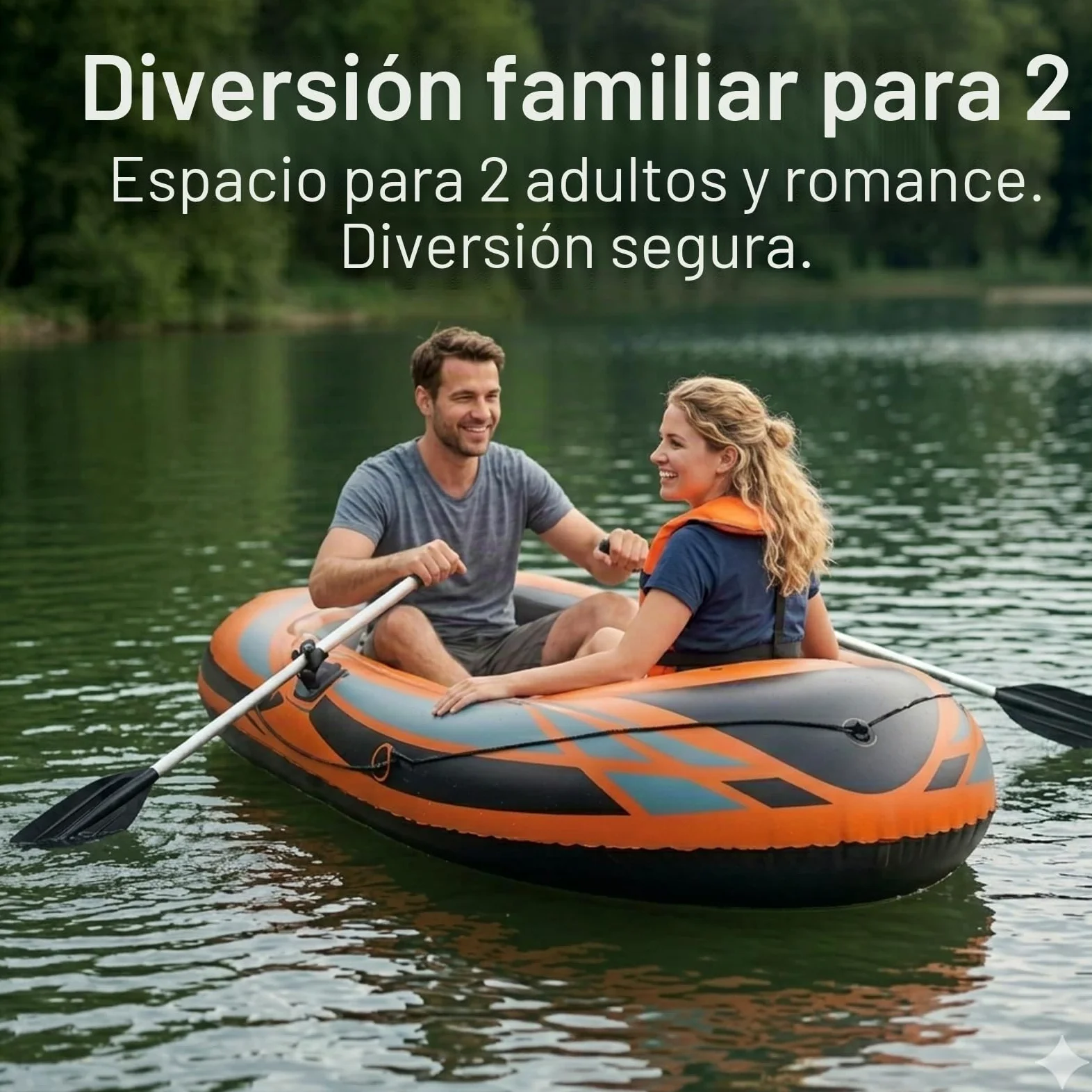 Kayak hinchable de 230 cm para adultos – Incluye remo, estructura estable, ideal para actividades de ocio en el agua, mar o río, fácil de transportar y guardar