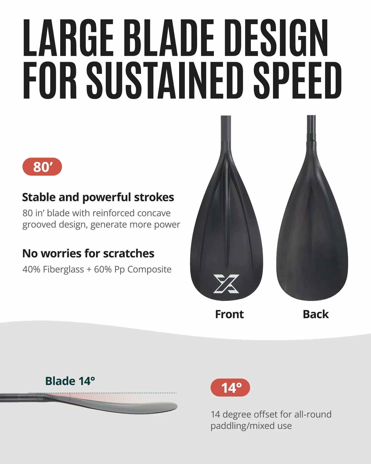 ZLX Remo Paddle Surf，Pala Surf Carbono de Aluminio Ajustable de 3 Piezas Hoja de Fibra de Vidrio Surfear, Flotar y Disfrutar de los Deportes acuáticos