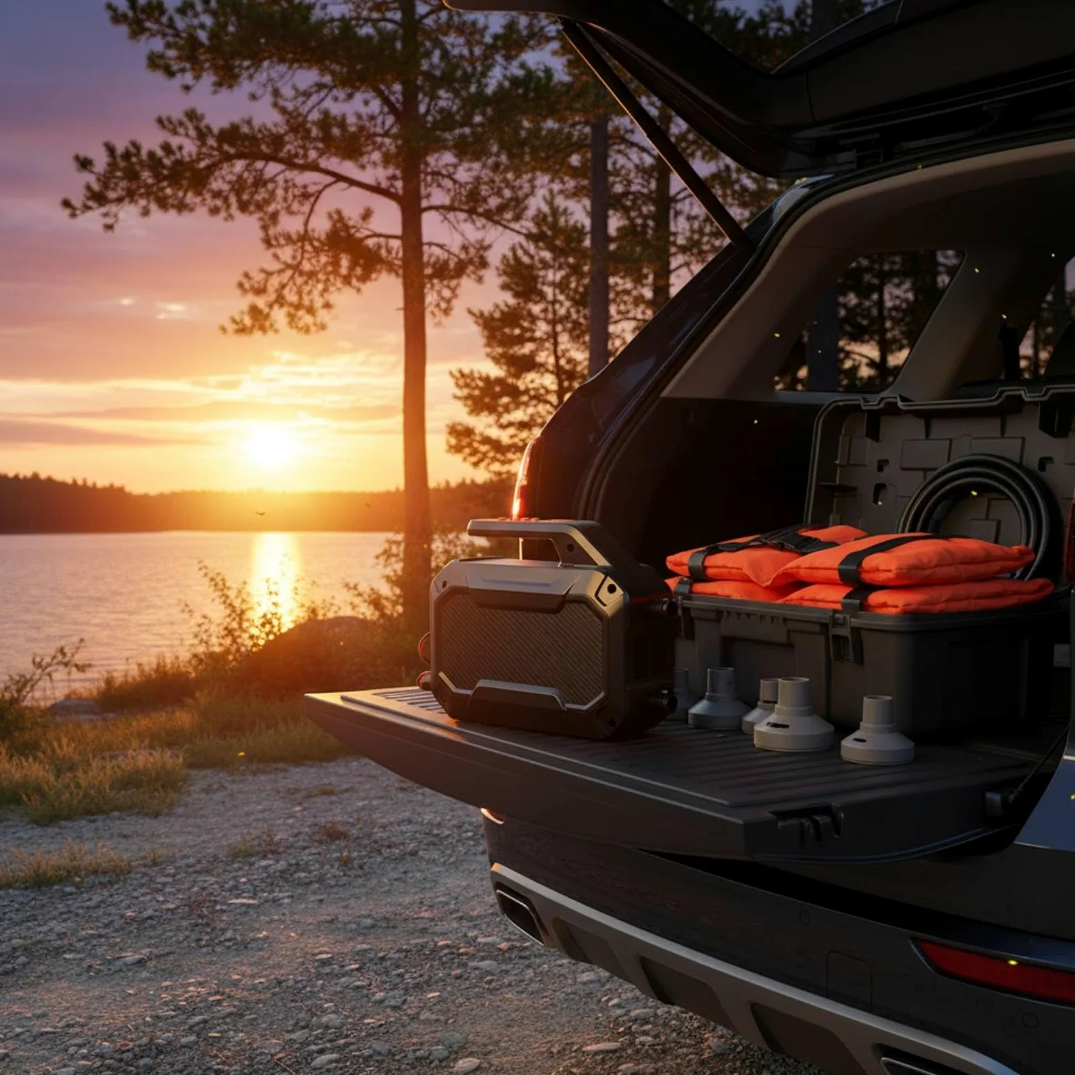 Sharplace Bomba Eléctrica Portátil Inflador de Kayak Compresor de Aire Bomba Recargable con Parada Automática y de Conexión Material de Plástico Adecuada para
