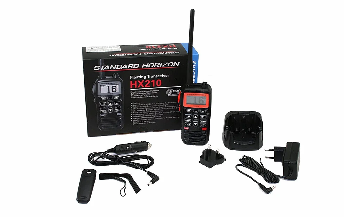 Standard Horizon HX210E - Radio bidireccional Negra - entusiastas del Aire Libre