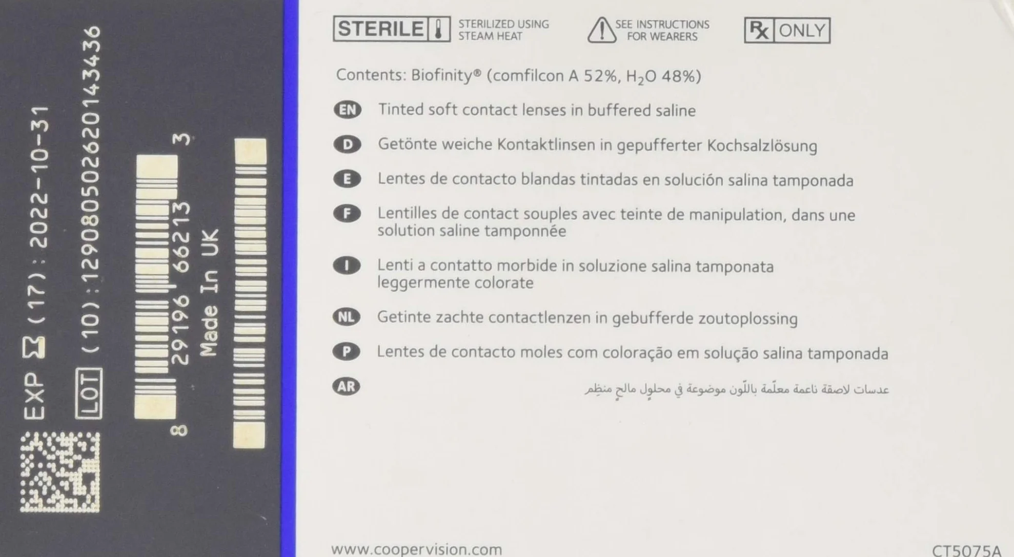 Biofinity Lentes de Contacto Esféricas Mensuales R 8.6 D 14 -3.5 Diop Pack 6 uds