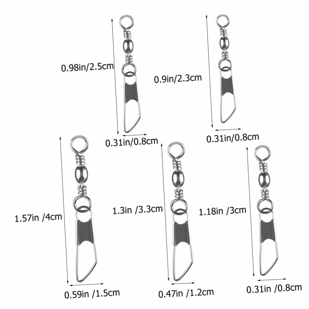 POPETPOP Anzuelos De Pesca con Anilla De Ocho Caracteres Anzuelos para Pesca Rodamientos De Bolas Eslabones Giratorios A Presión Conector De Pesca Anillos Partidos De Pesca Conector